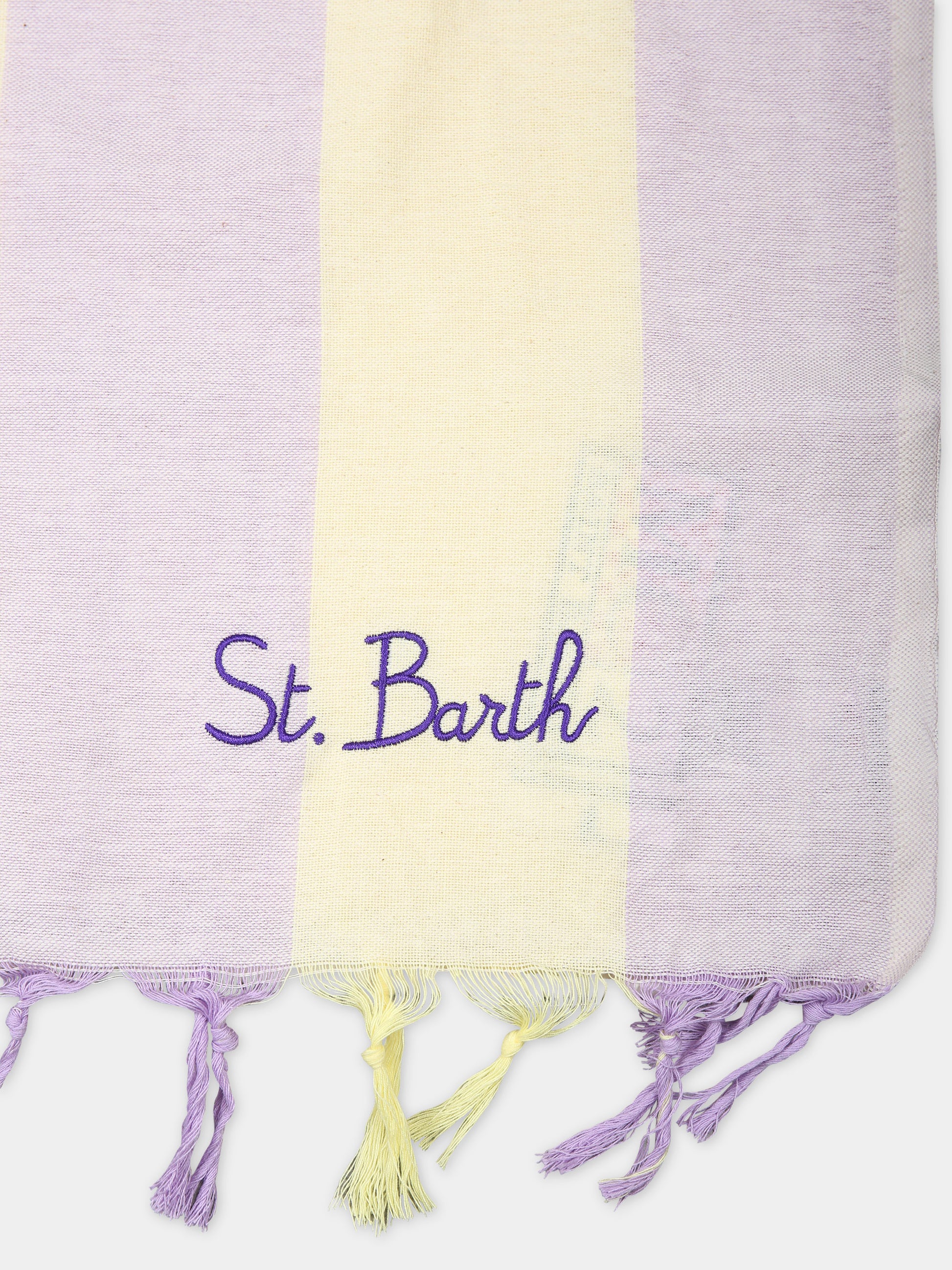 Telo mare viola per bambina con logo,Mc2 Saint Barth,FOUL002 00170F