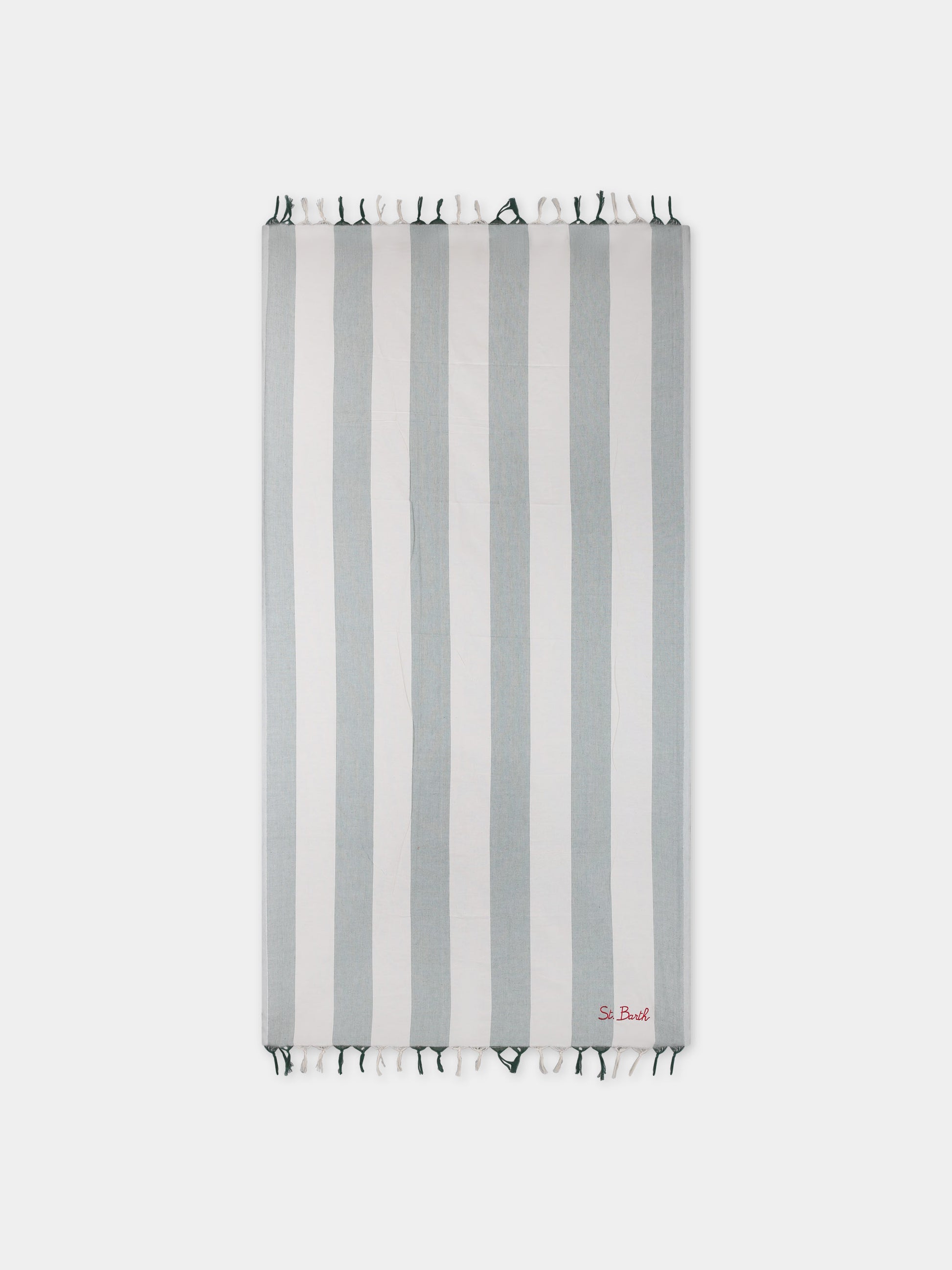 Telo mare verde per bambini con logo,Mc2 Saint Barth,FOUL002 00208F