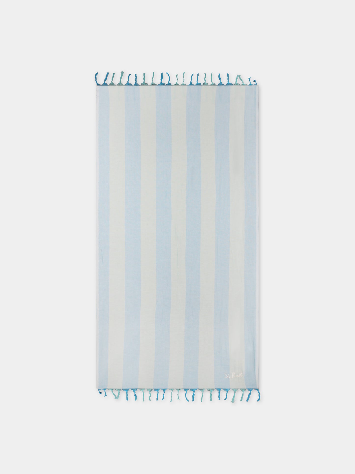 Telo mare celeste per bambini con logo,Mc2 Saint Barth,FOUL002 01188F