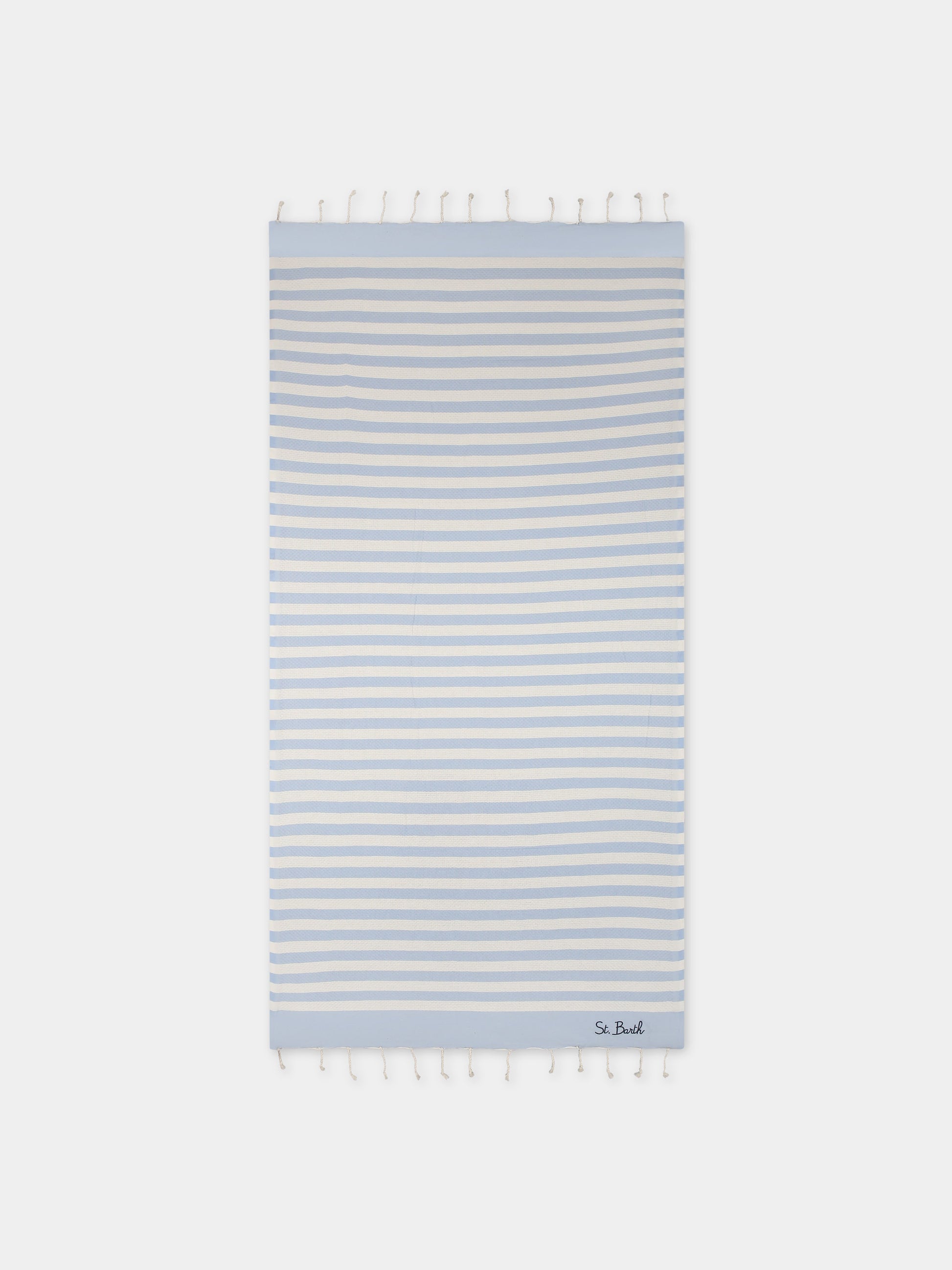 Telo mare azzurro per bambini con logo,Mc2 Saint Barth,FOUT012 03560F