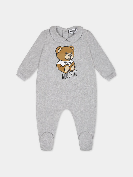 Tutina grigia per neonati con Teddy Bear,Moschino Kids,MTY037 LDA00 60926