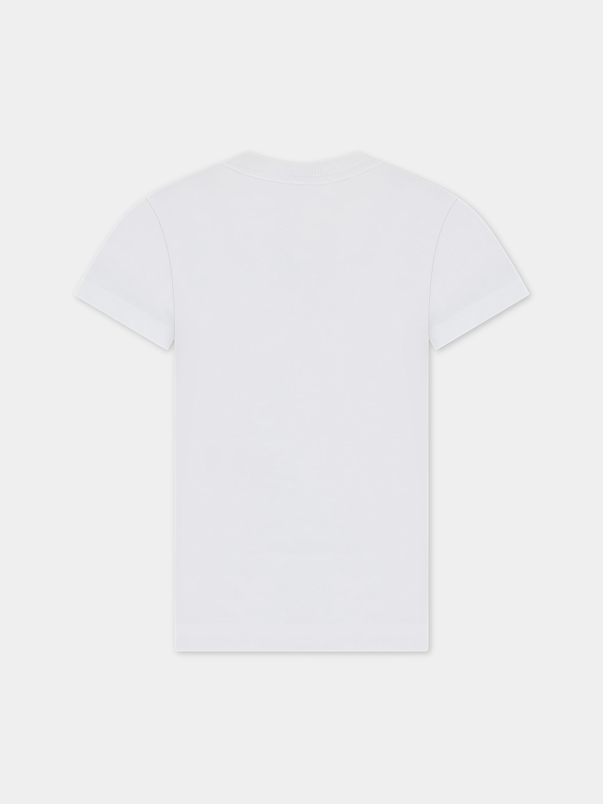 T-shirt bianca per bambino con stampa Teddy Bears,Moschino Kids,HQM03U LAA23 10101