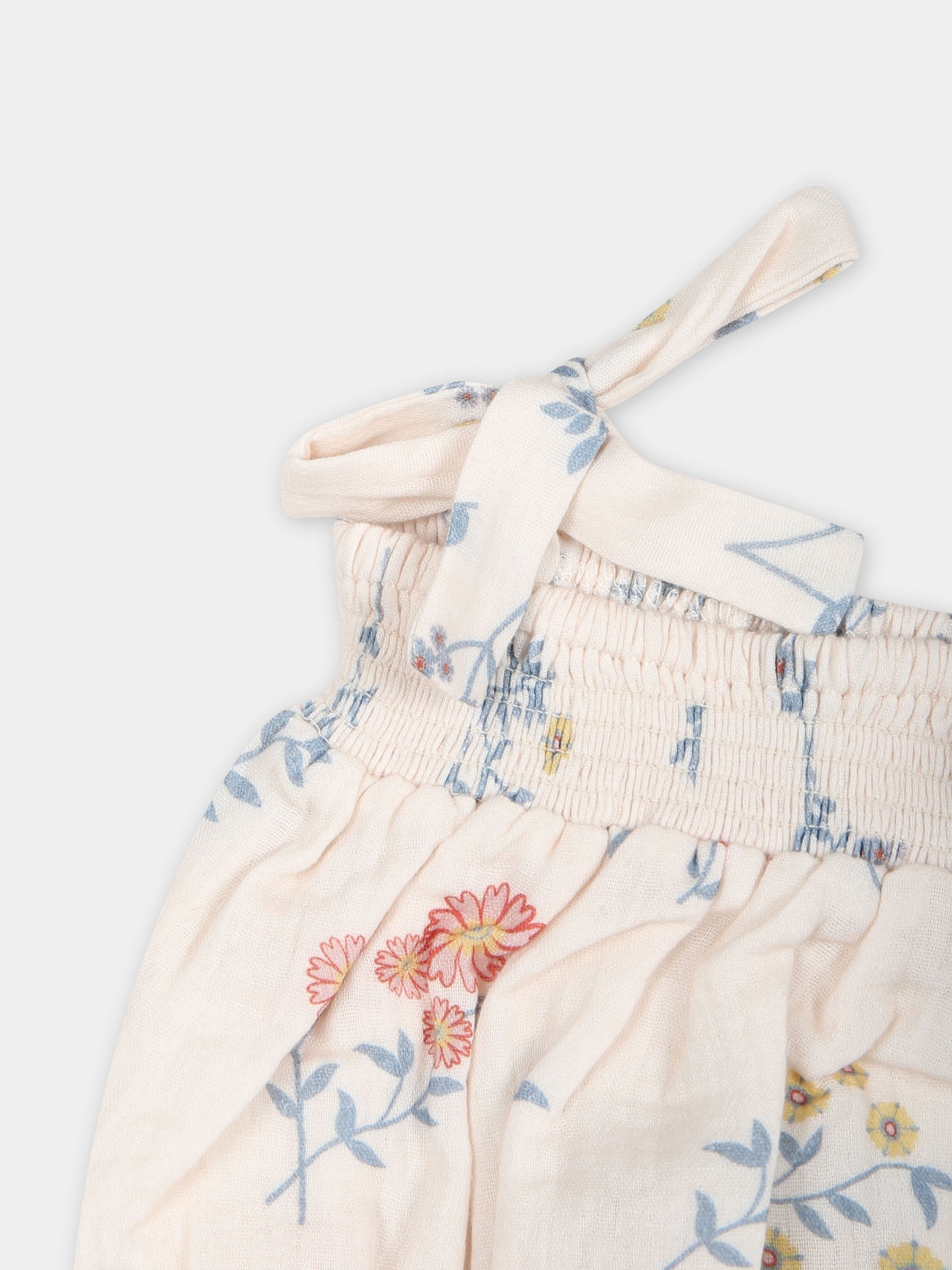 Pagliaccetto avorio per neonata con stampa fiori,Coco Au Lait,16COCO S070