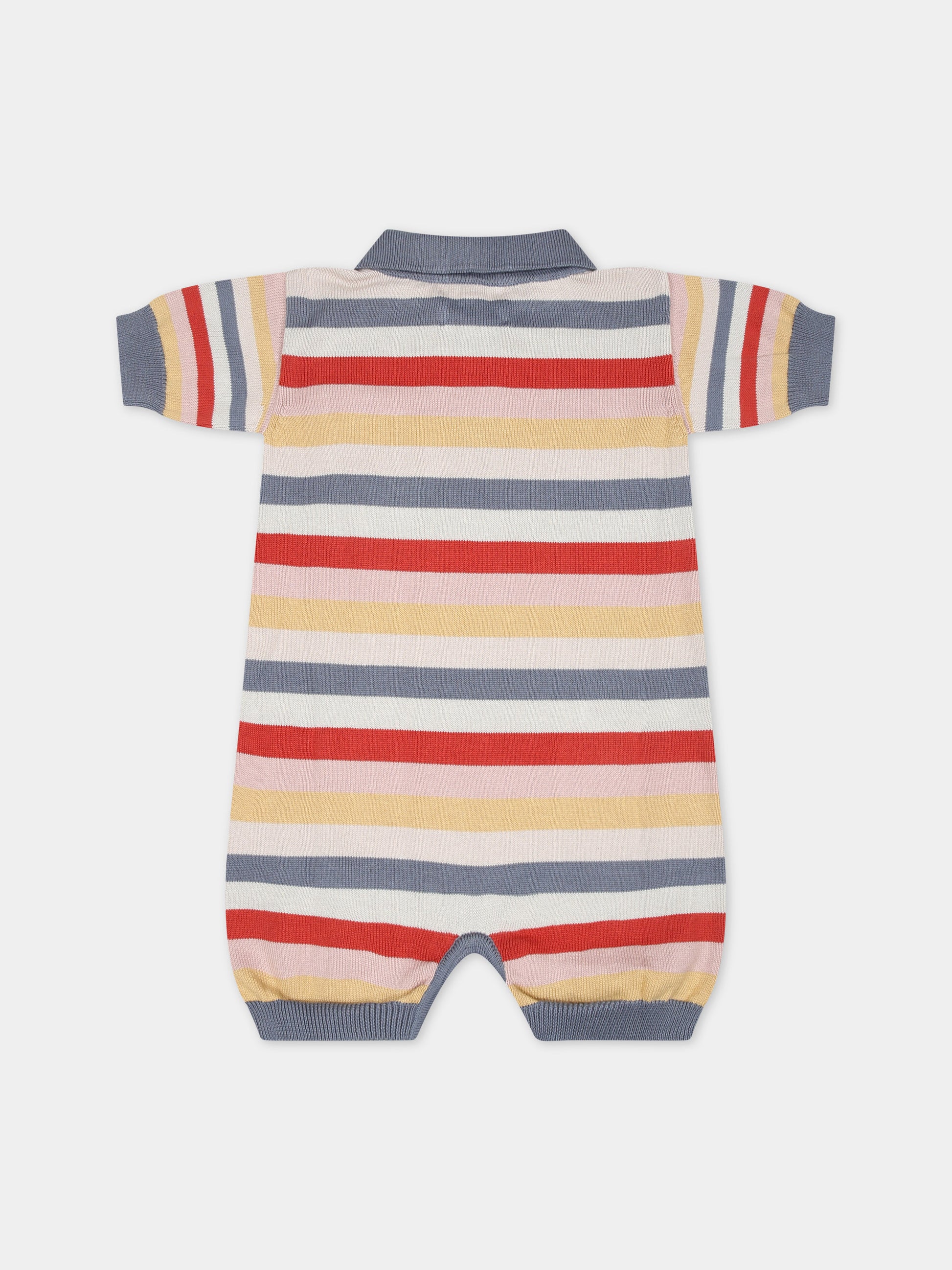 Pagliaccetto multicolor per neonato con motivo a righe,Coco Au Lait,16COCO S117