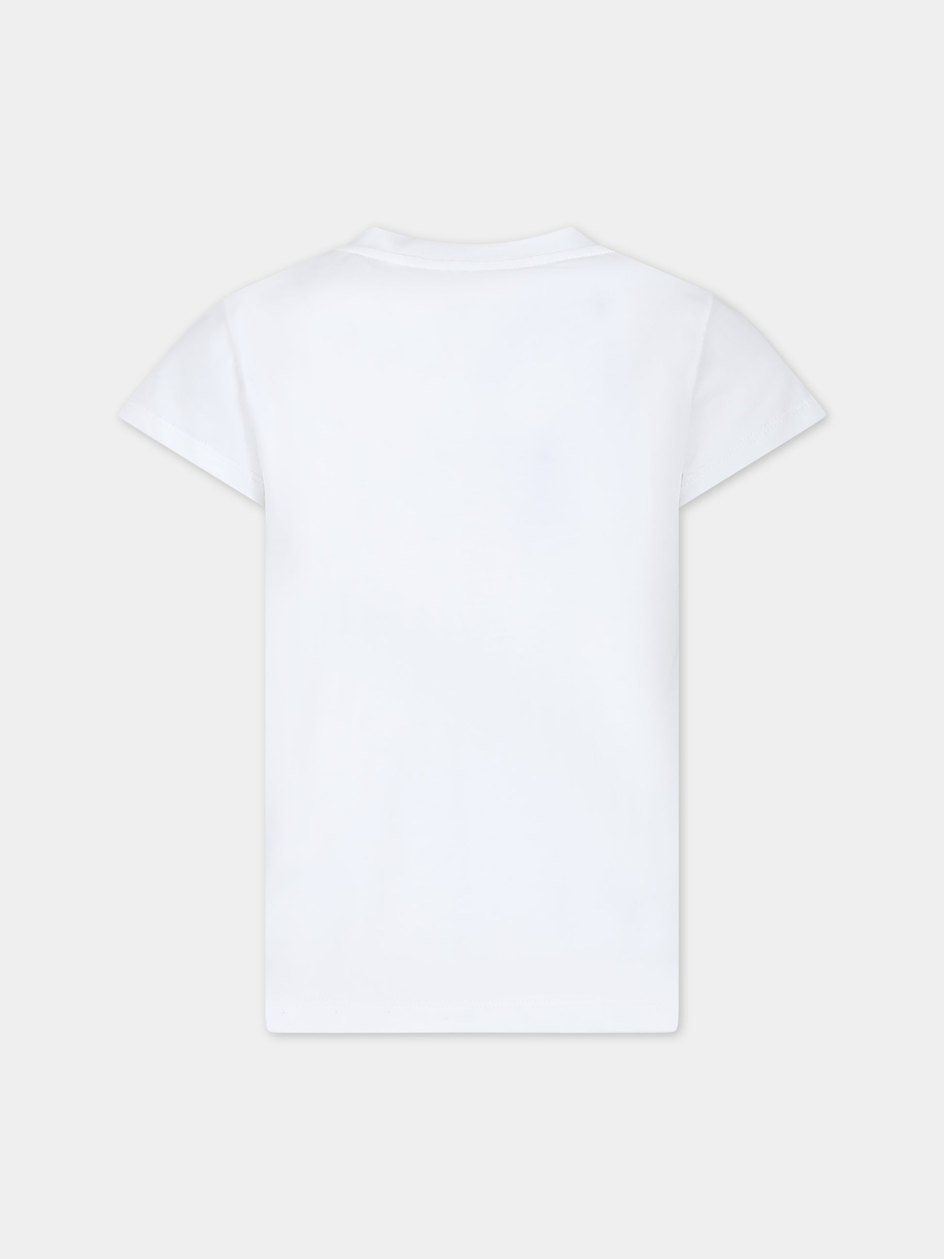 T-shirt bianca per bambina,Simonetta,ST8A51 J0007 100