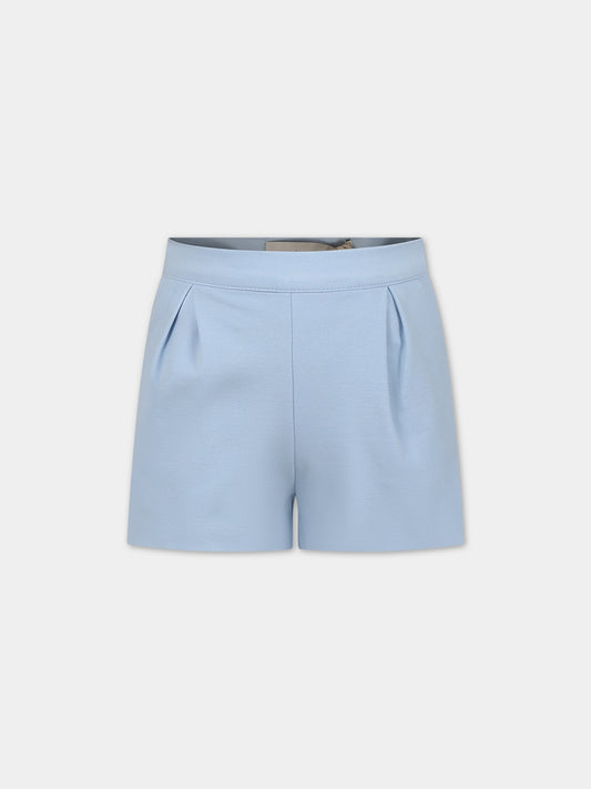Shorts celesti per bambina,Simonetta,ST6B19 J0329 603