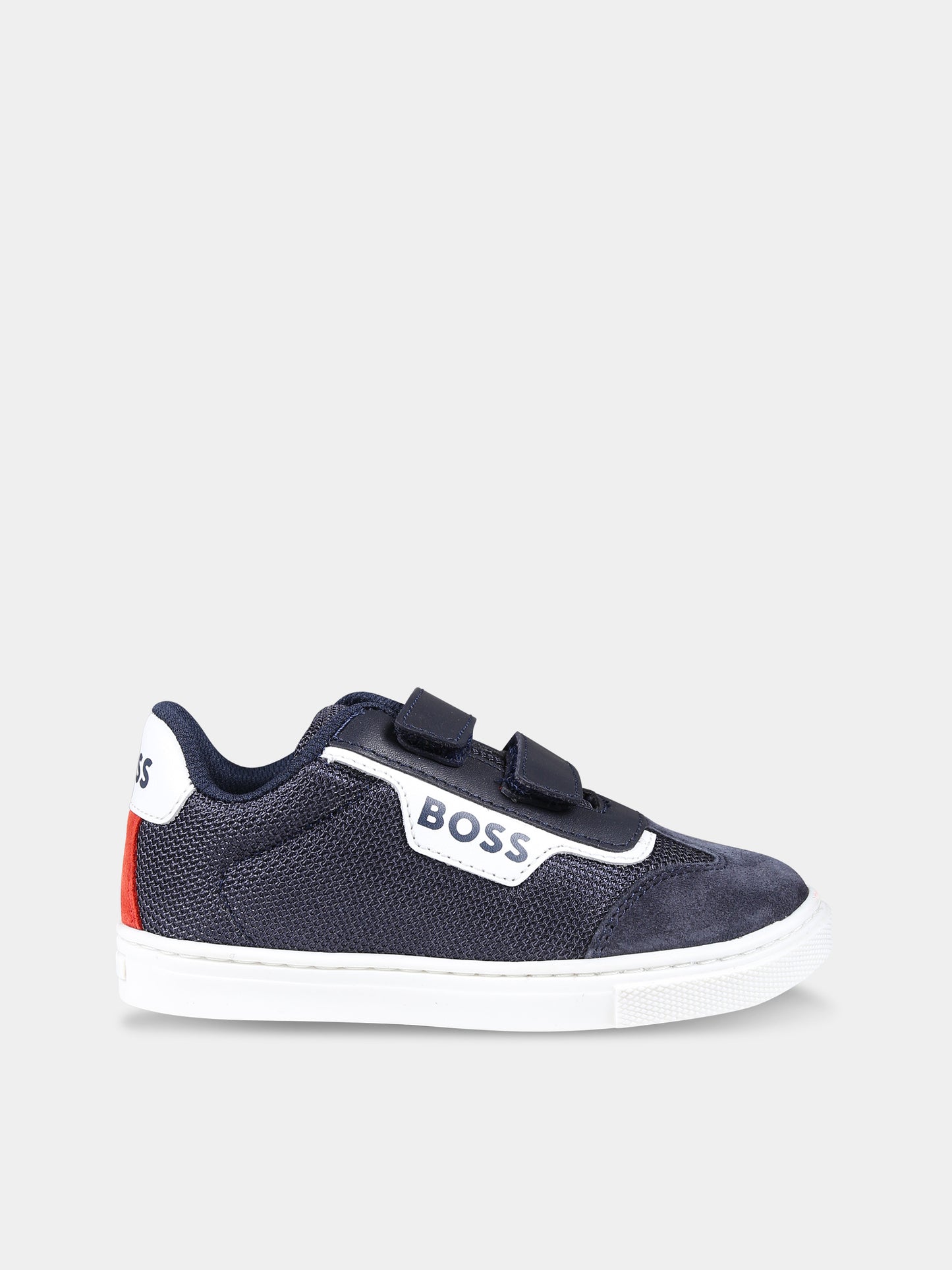 Sneakers basse blu per bambino,Boss,J50874 849
