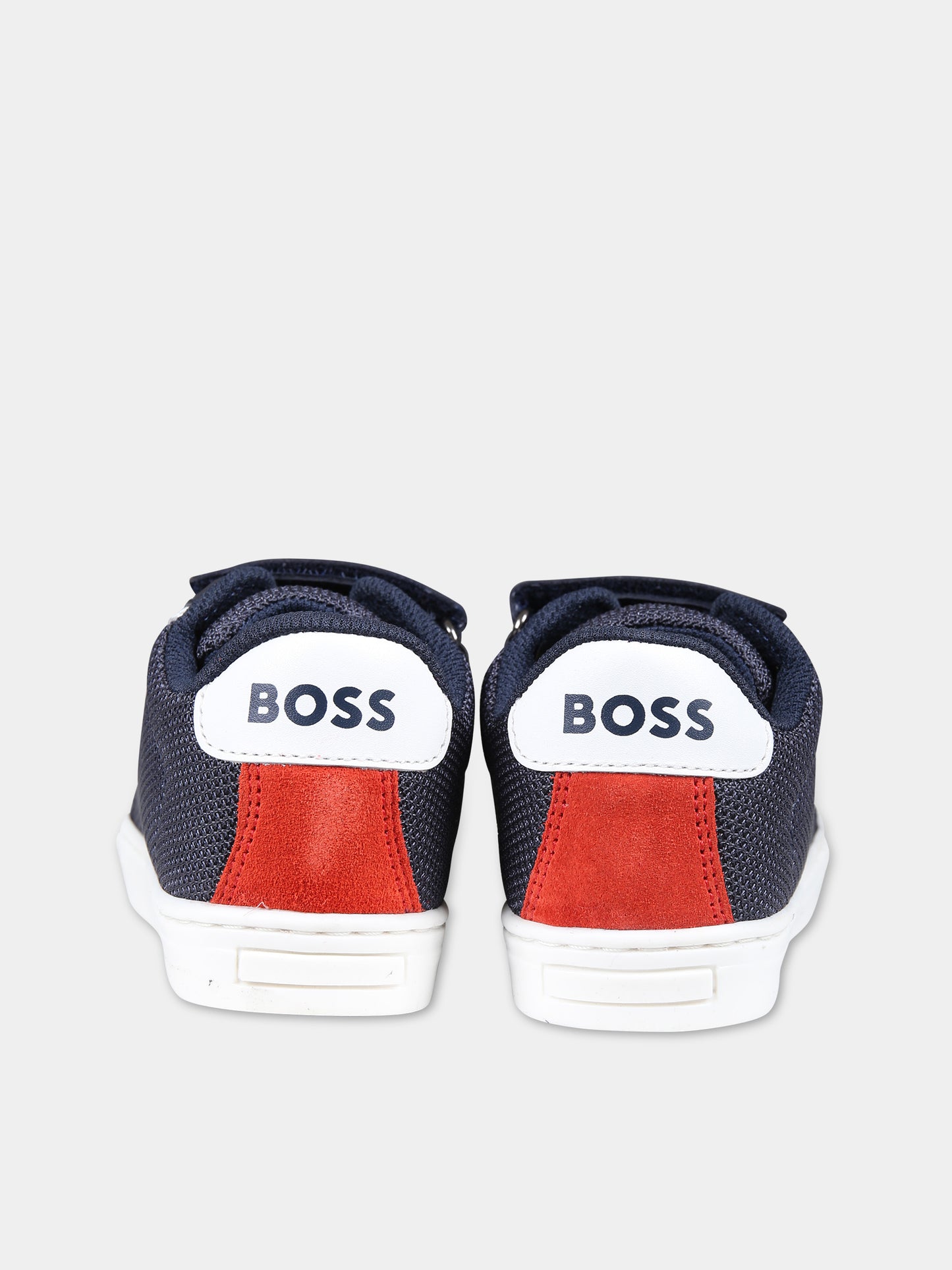 Sneakers basse blu per bambino,Boss,J50874 849