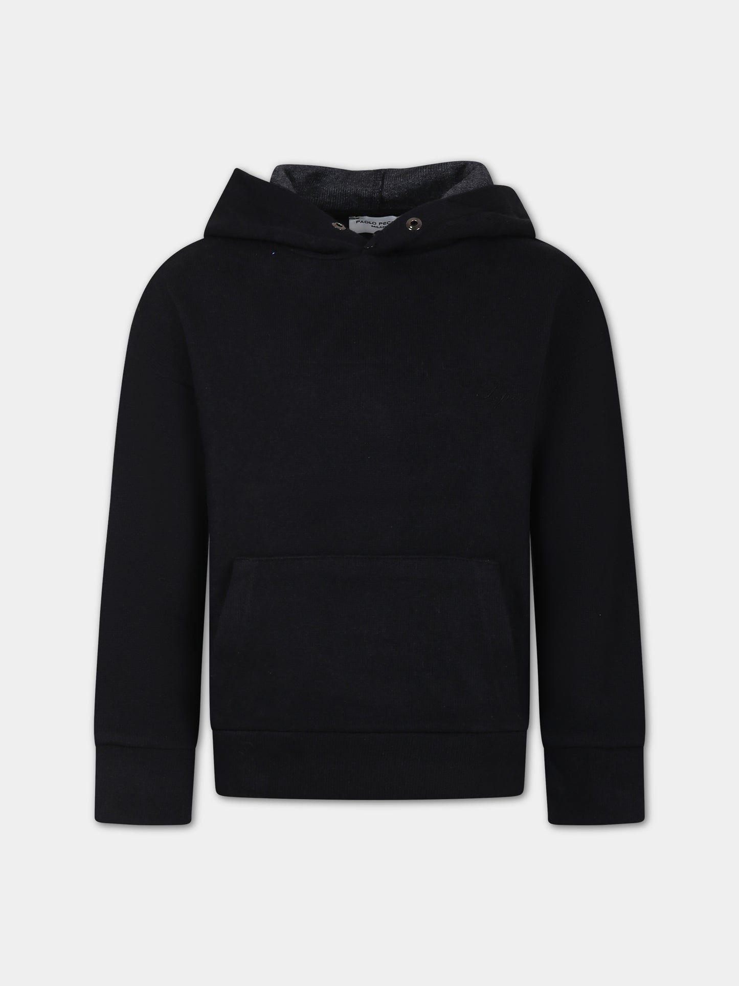 Felpa nera per bambino,Paolo Pecora,PP3169 NERO