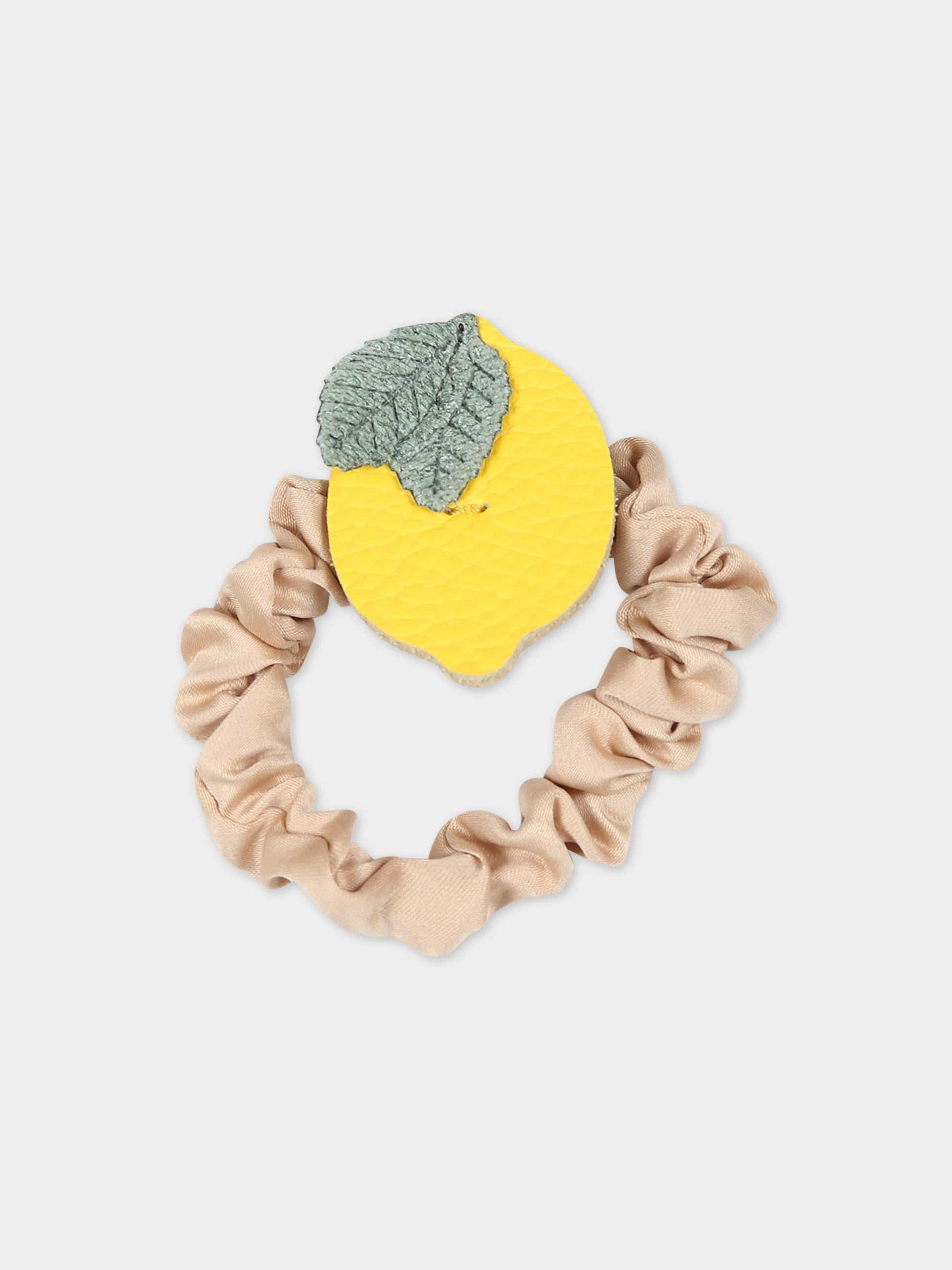 Elastico giallo per bambina con limone,Illy Trilly,FRUIT LEMON SCRUNCHY