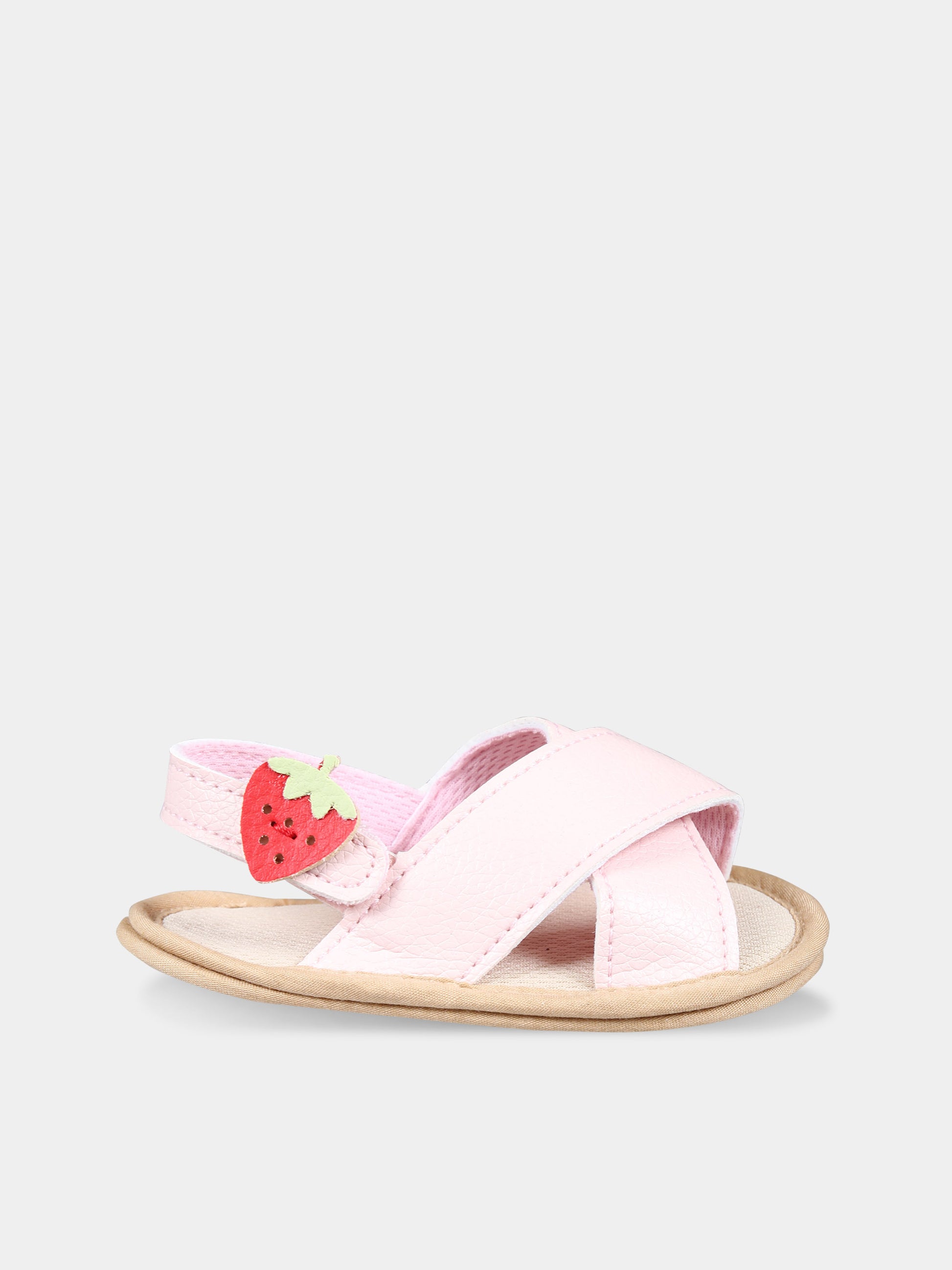 Sandali rosa per neonata con fragola,Illy Trilly,SANDALS STRAWBERRY