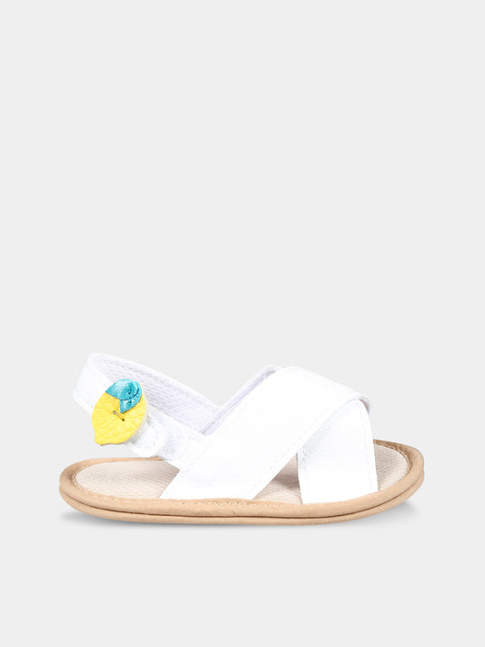 Sandali bianchi per neonati con limoni,Illy Trilly,SANDALS LEMON
