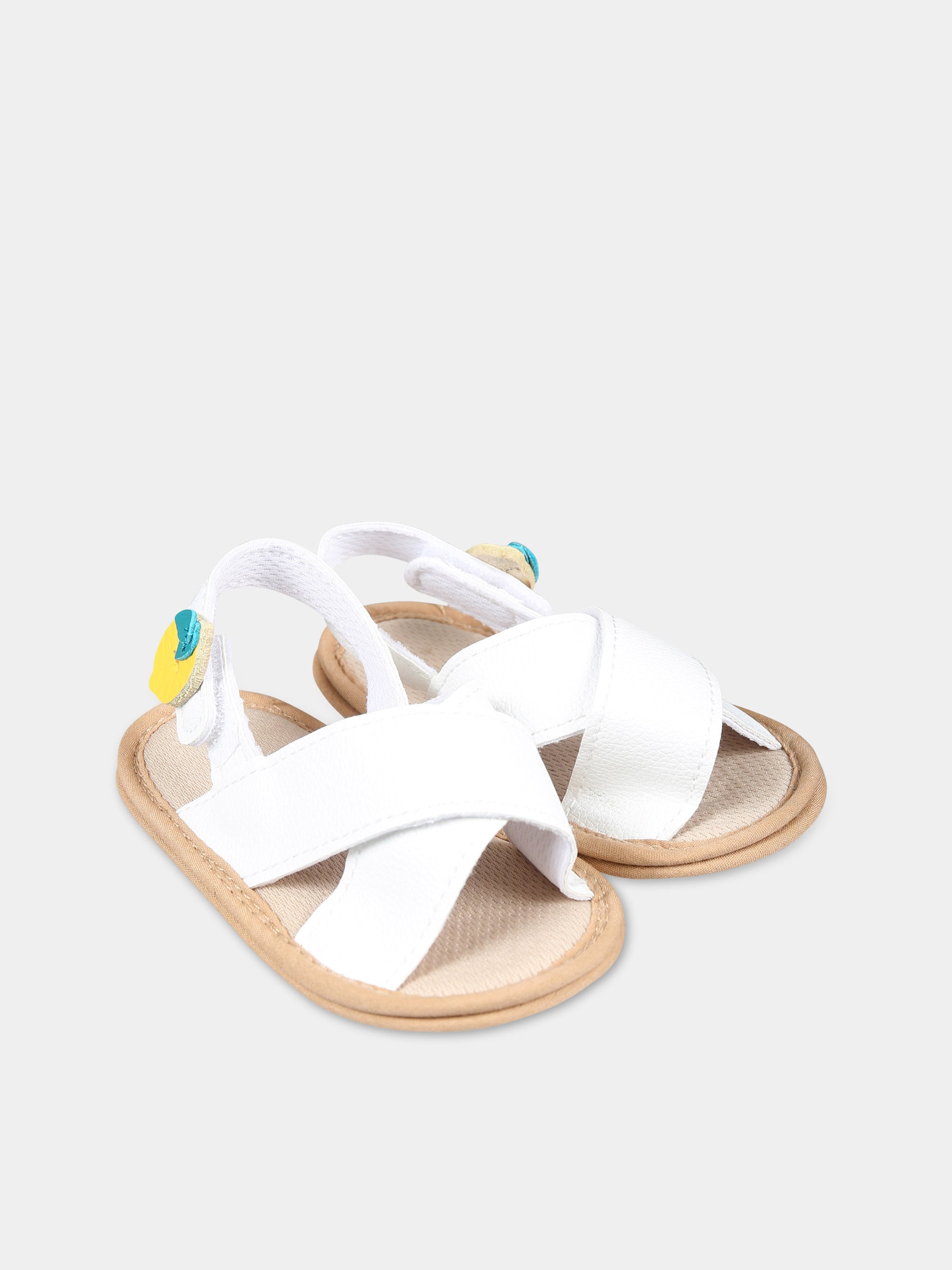 Sandali bianchi per neonati con limoni,Illy Trilly,SANDALS LEMON