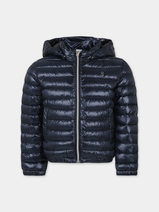 Piumino blu per bambino con logo,Herno Kids,PI000006X 12017 9200