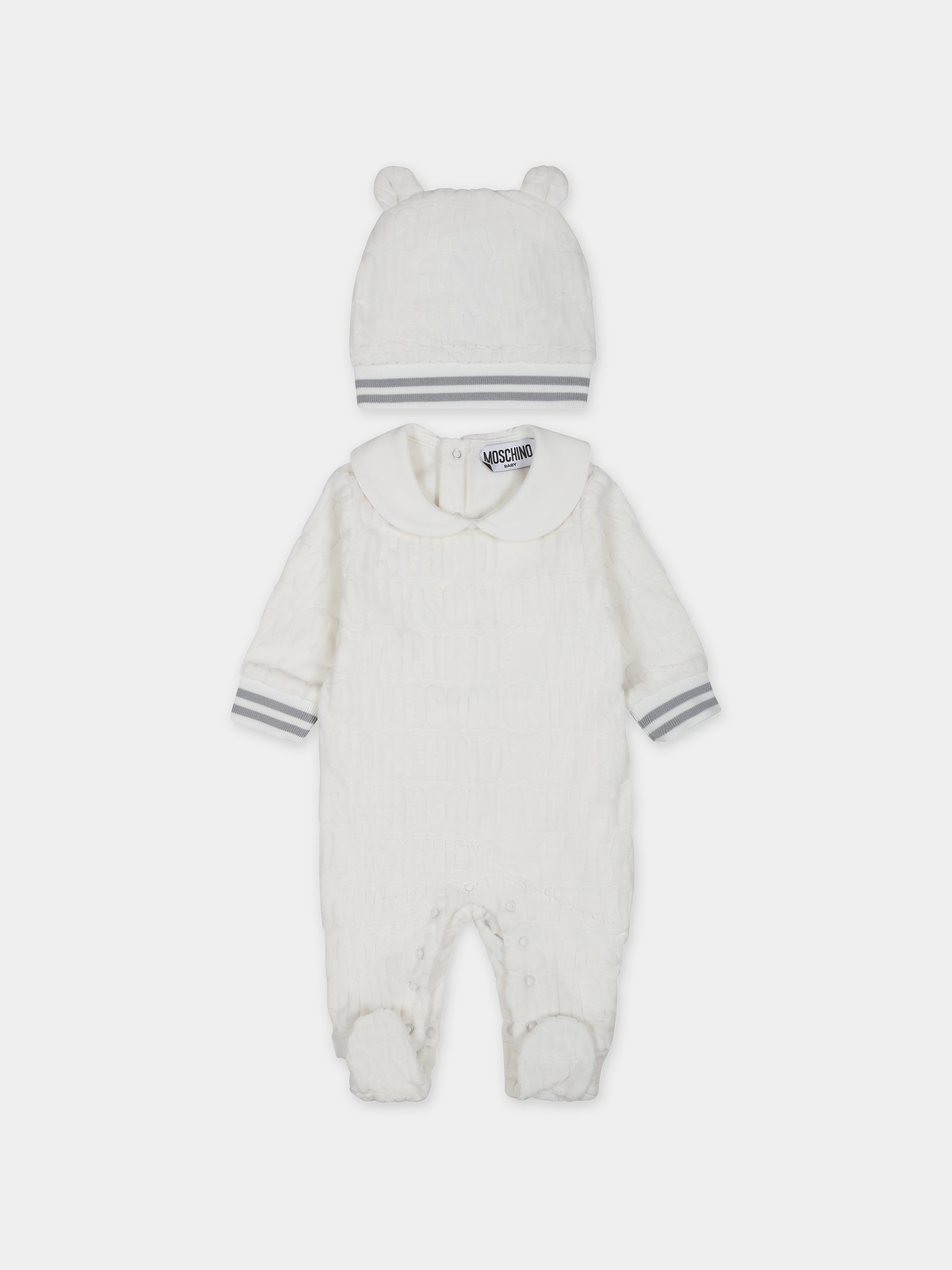 Set bianco per neonati con Teddy Bear,Moschino Kids,MUY05H LGB10 10063