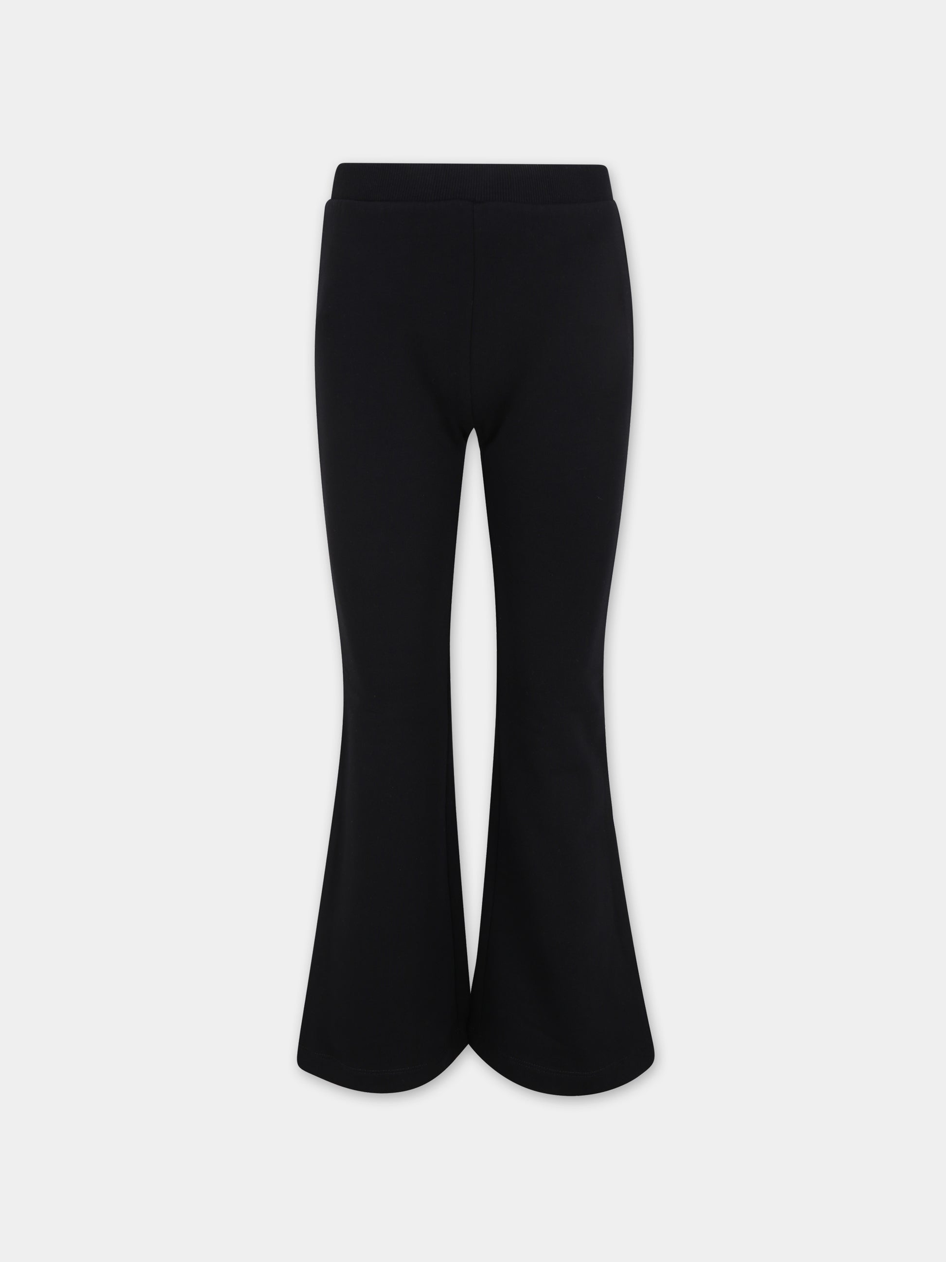 Pantaloni neri per bambina con Teddy Bear,Moschino Kids,HAP050 LDA14 60100