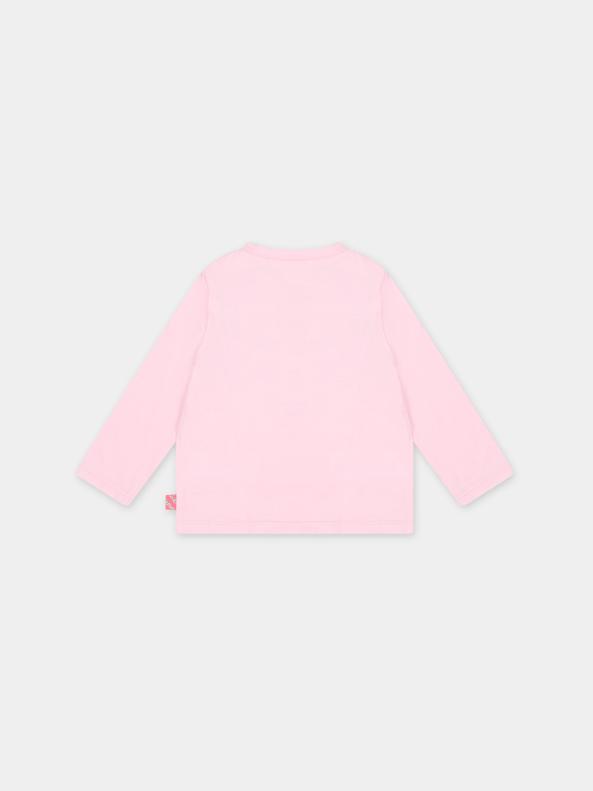 T-shirt rosa per neonata con cuori,Billieblush,U05384 46B
