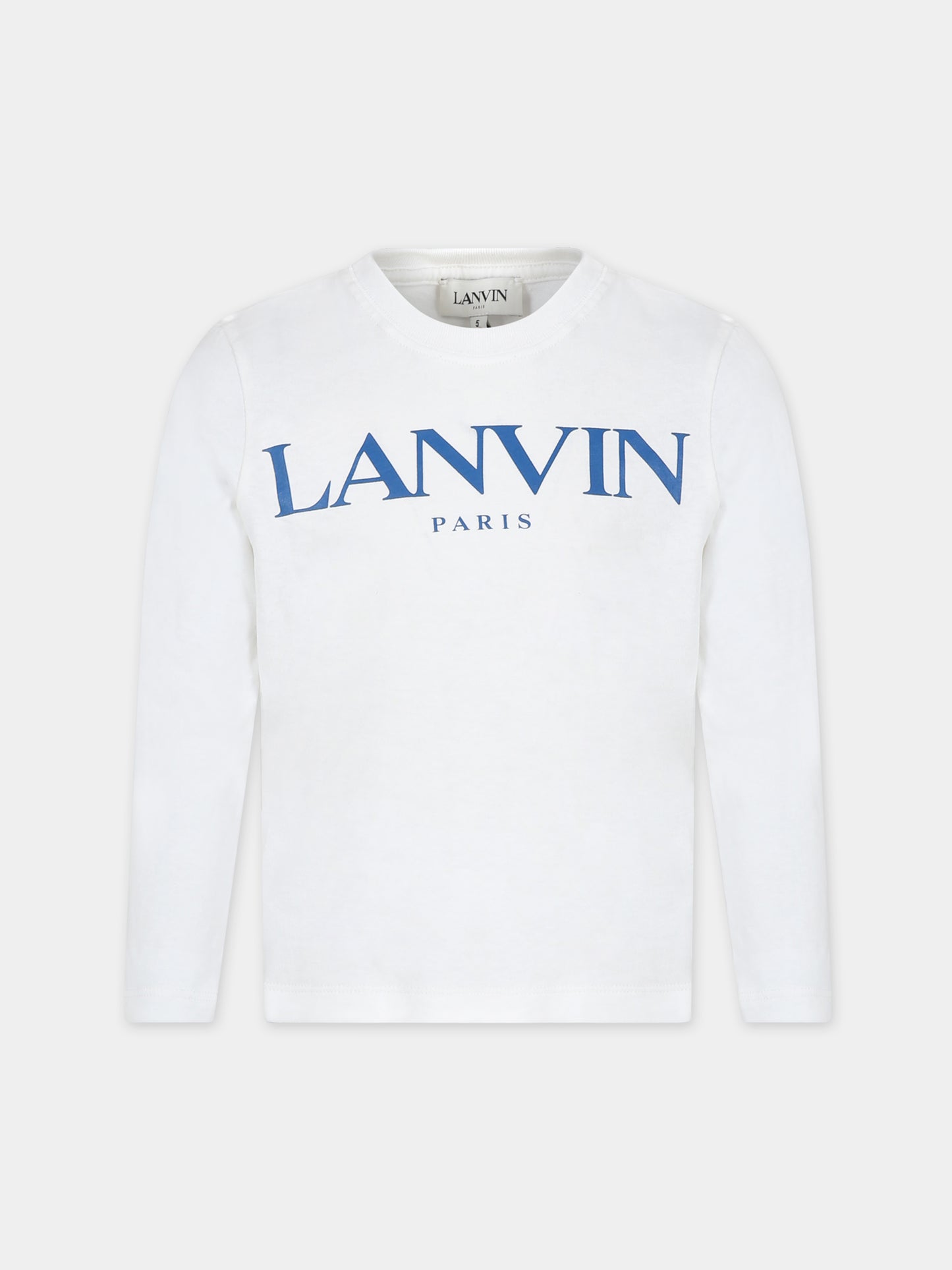 T-shirt bianca per bambino con logo,Lanvin Petite,N25100 117