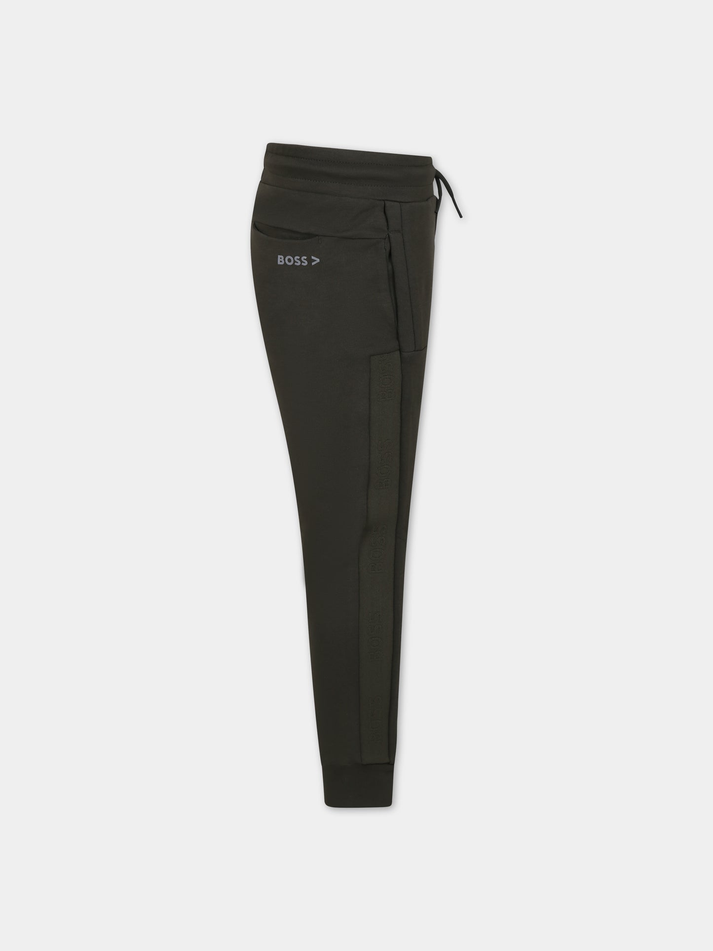 Pantaloni verdi per bambino con logo,Hugo Boss,J24789 665