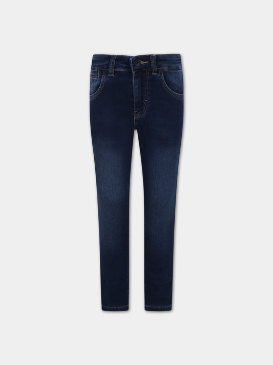 Jeans blu per bambino con logo,Hugo Boss,J24798 Z07