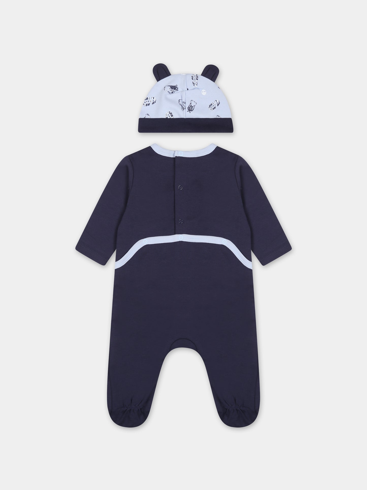 Set blu per neonato con logo,Timberland,T98315 85T