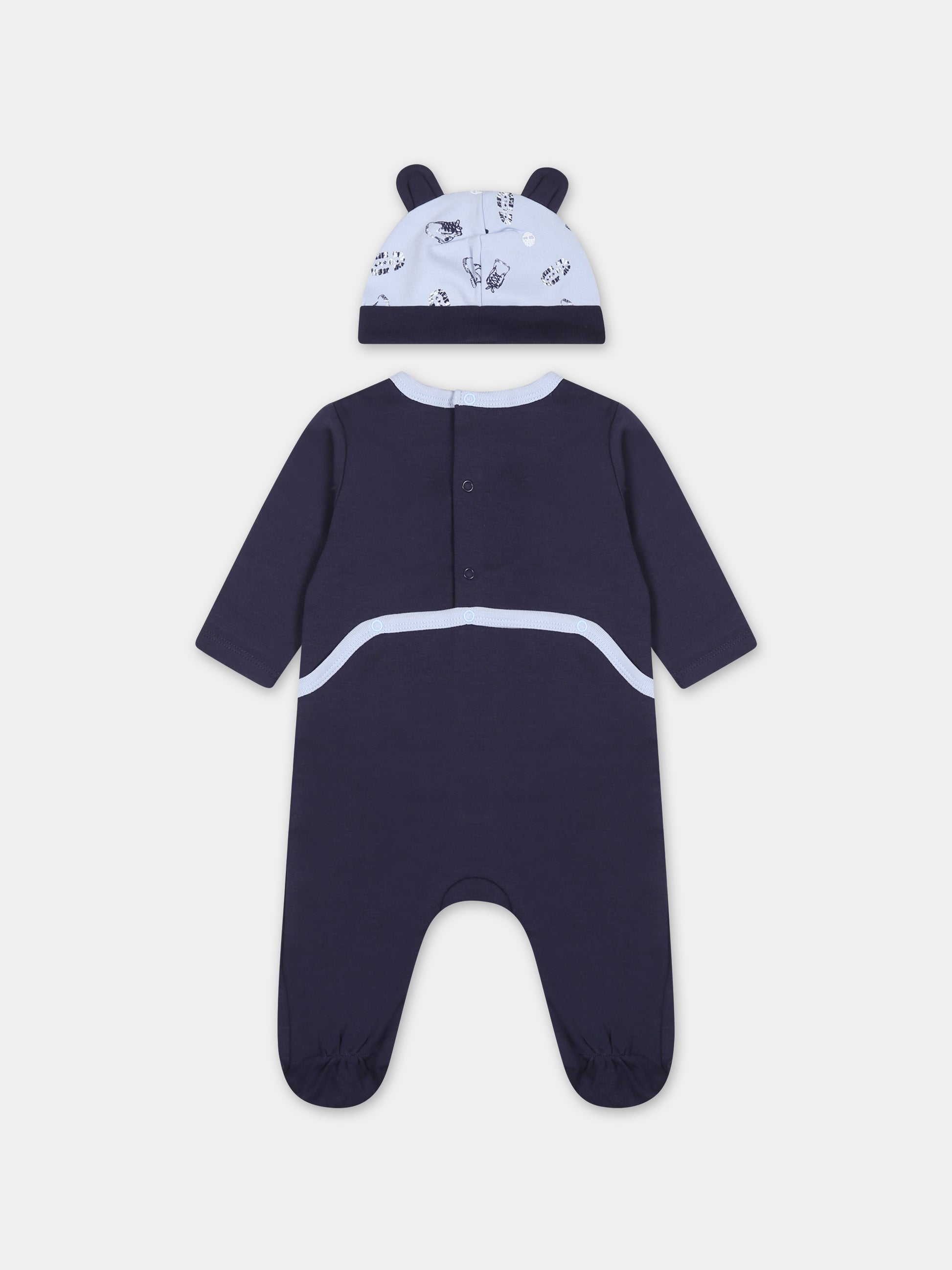 Set blu per neonato con logo,Timberland,T98315 85T