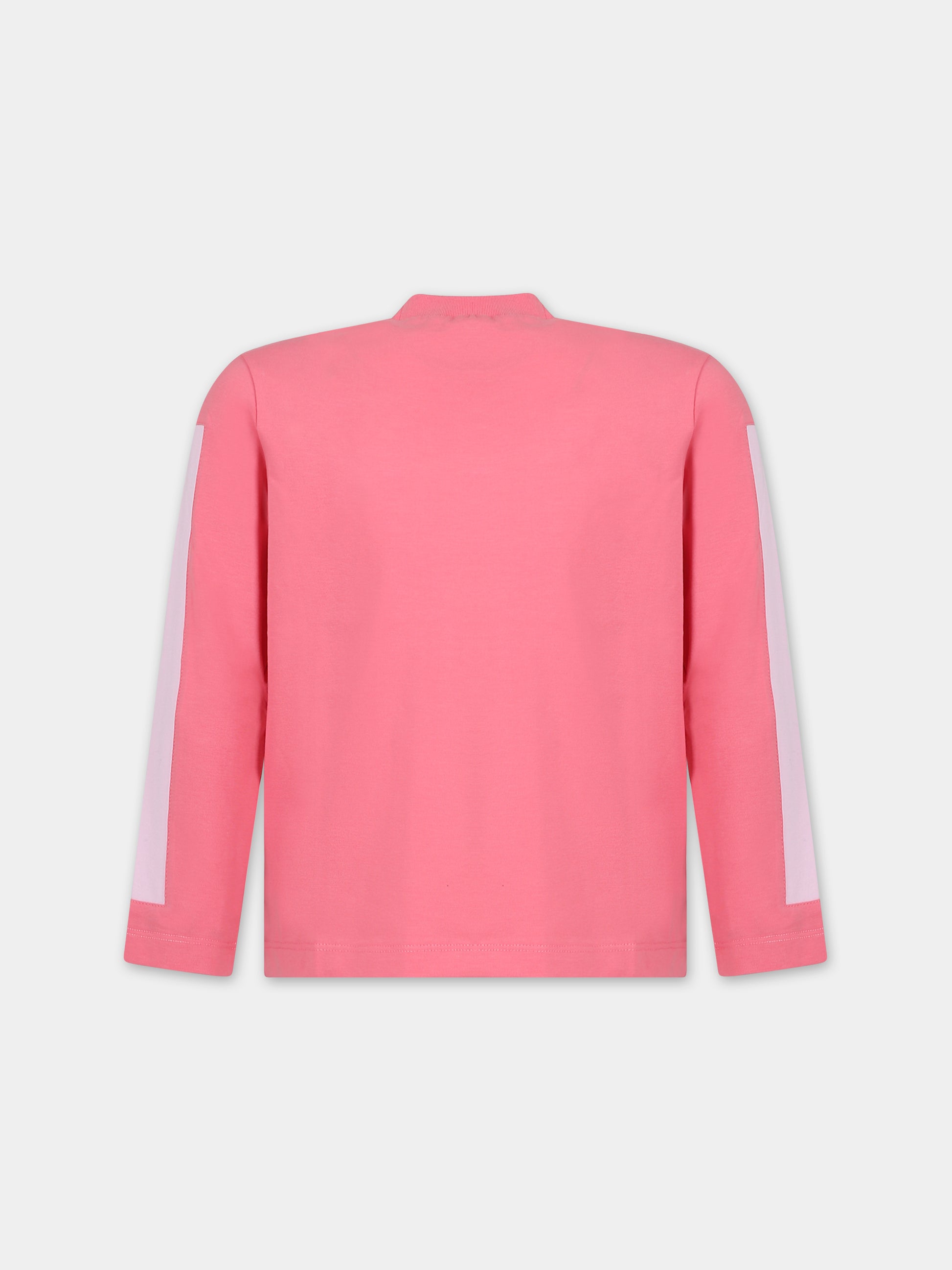 T-shirt rosa per bambina con logo,Marni Kids,M00870 0M338