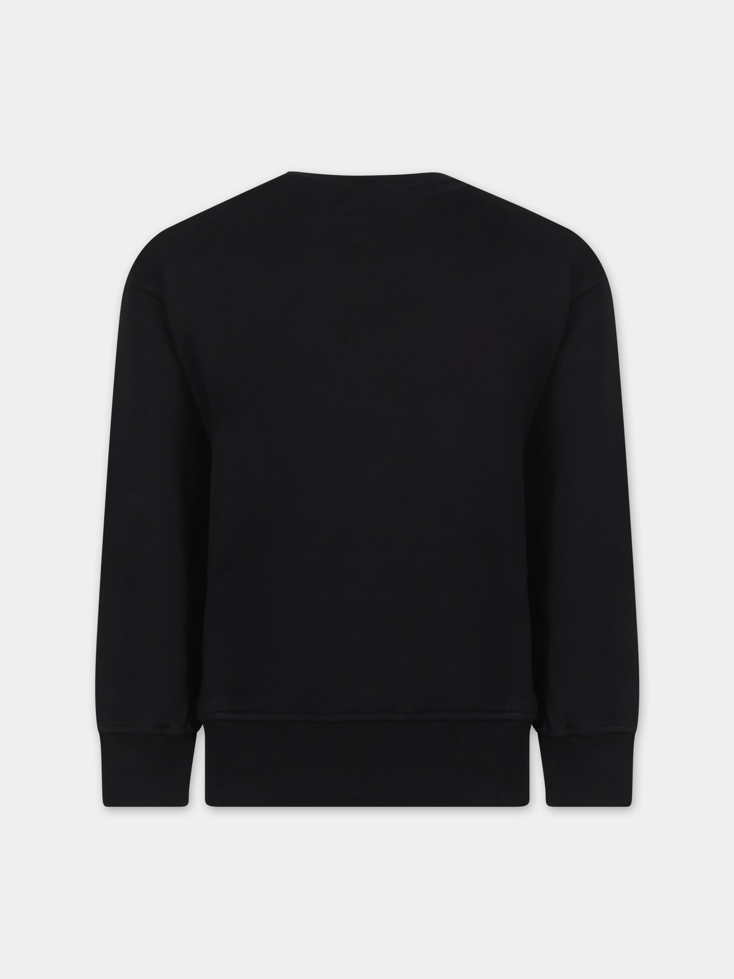 Felpa nera per bambino con logo,Msgm Kids,F3MSJBSW170 110