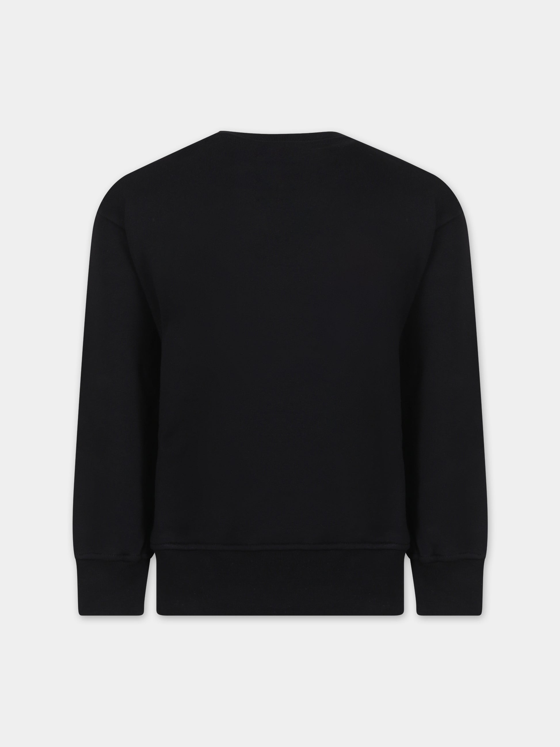 Felpa nera per bambino con logo,Msgm Kids,F3MSJBSW170 110