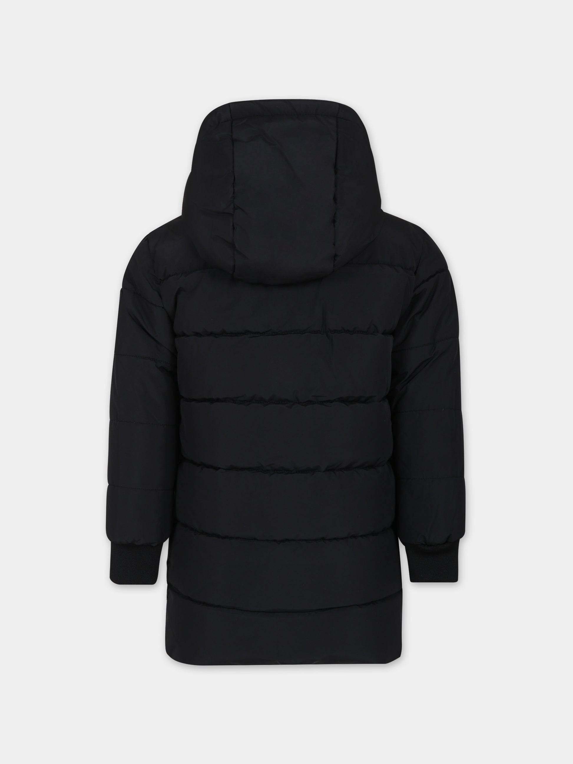 Piumino nero per bambino con logo,Timberland,T26596 09B