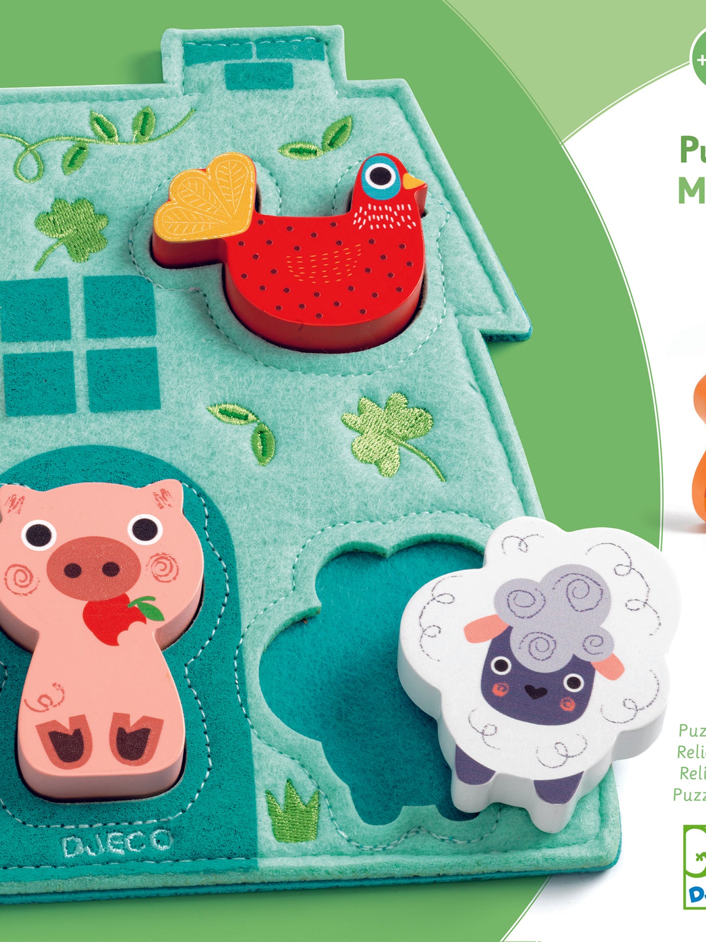 Puzzle multicolor per bambini con animali,Djeco,DJ01072