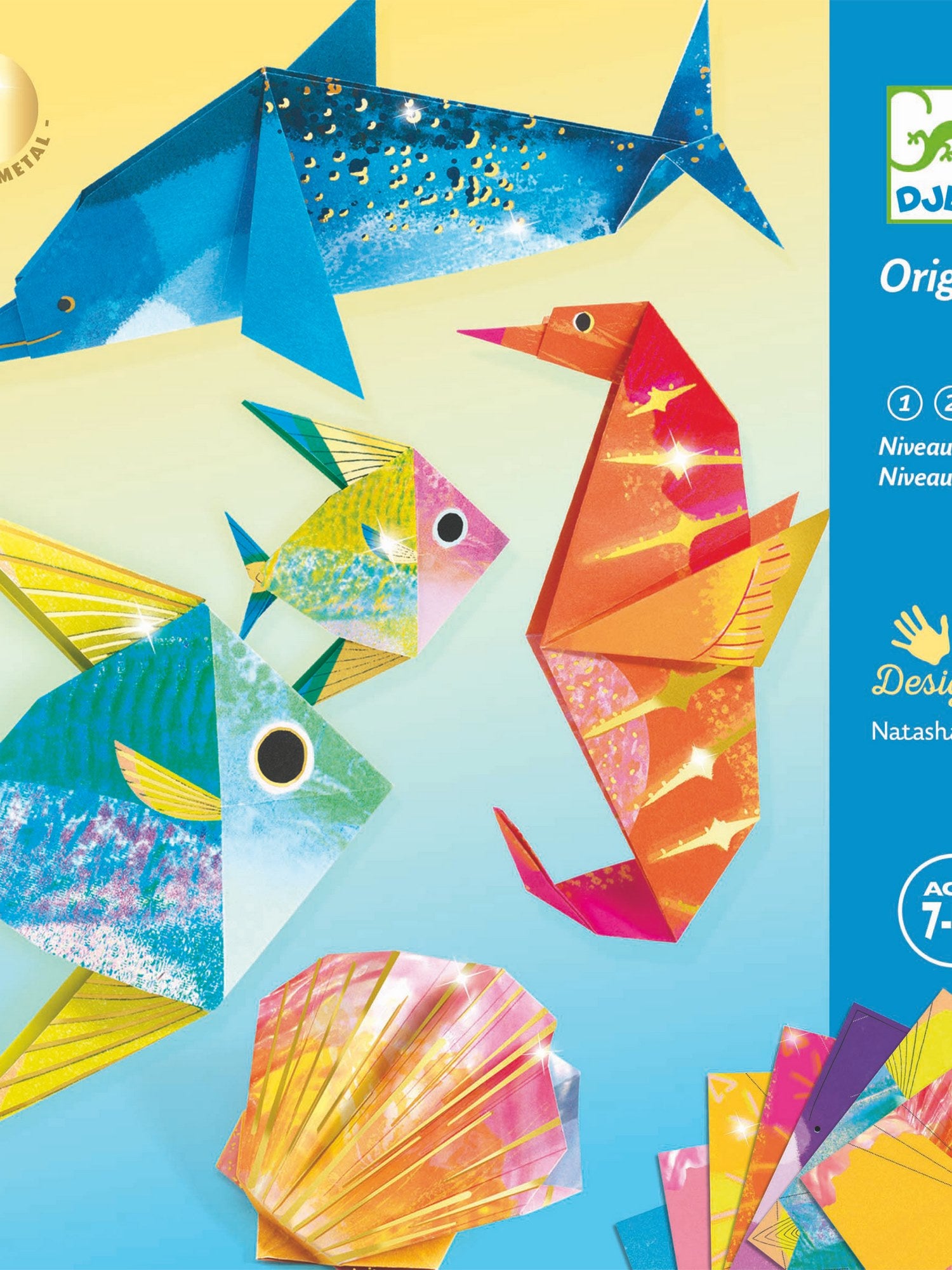 Set origami multicolor per bambini,Djeco,DJ08755