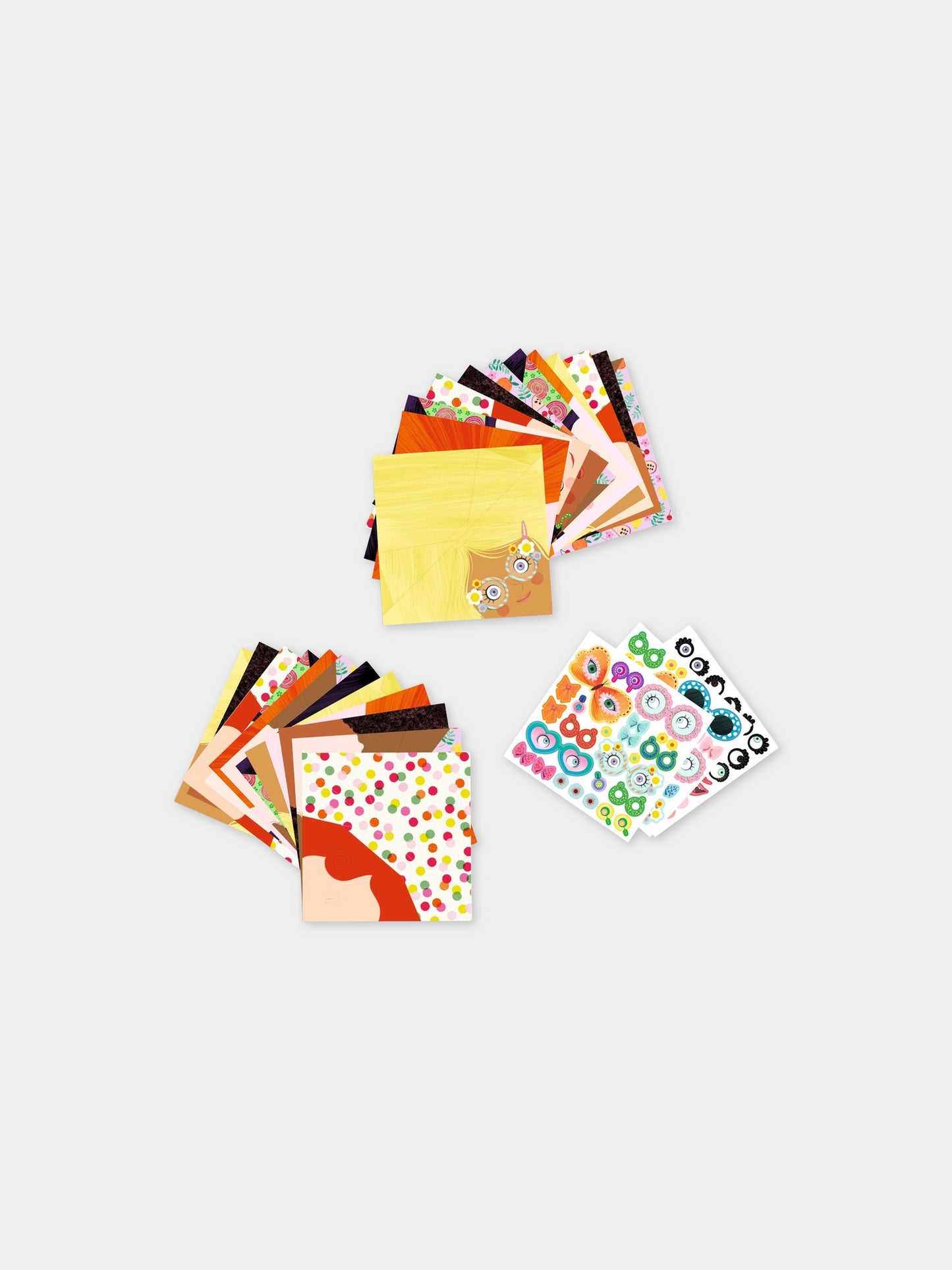 Set multicolor per bambini con faccine,Djeco,DJ08757