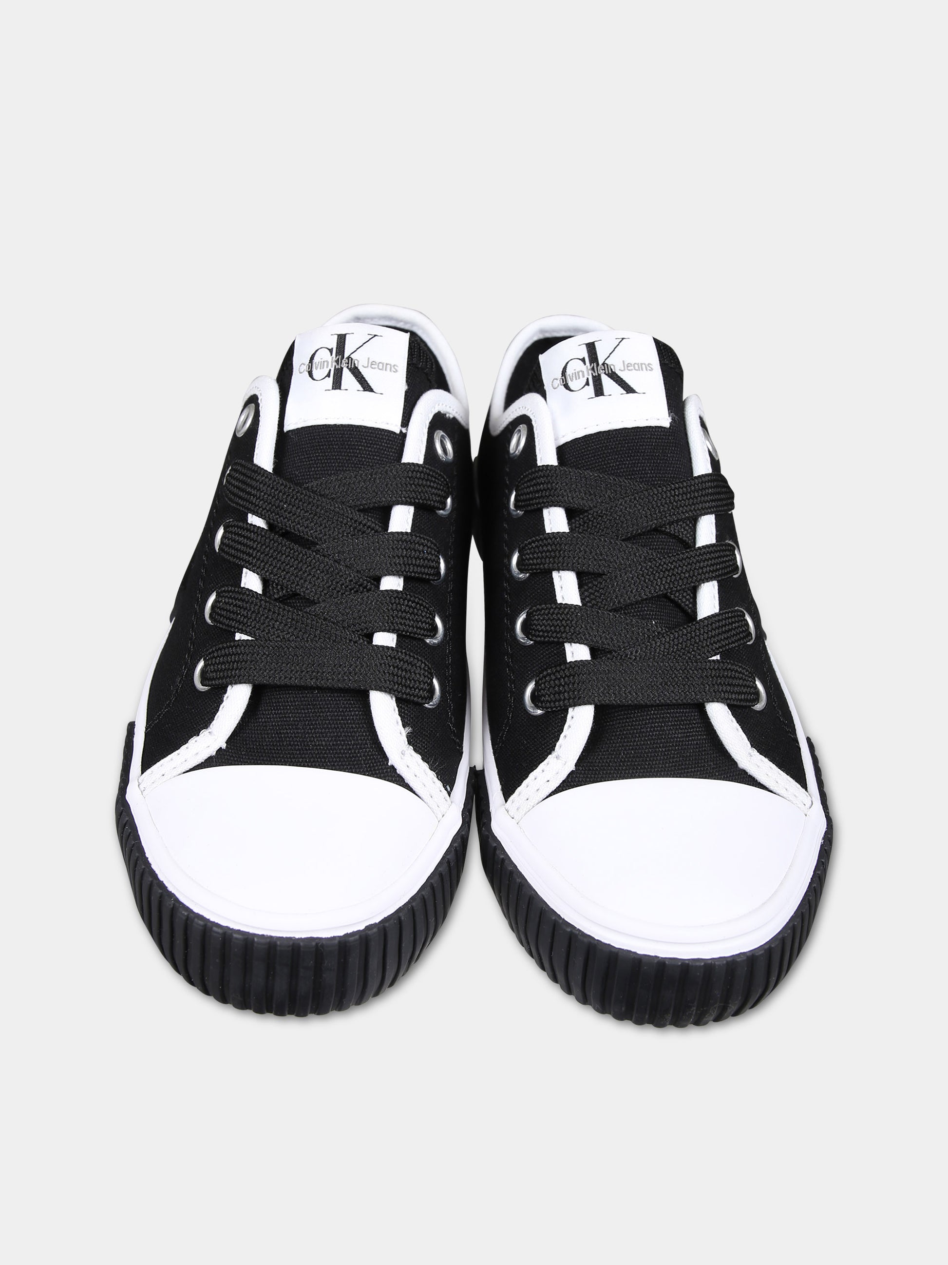 Sneakers nere per bambini con logo,Calvin Klein Kids,V3X9 80873 0890999