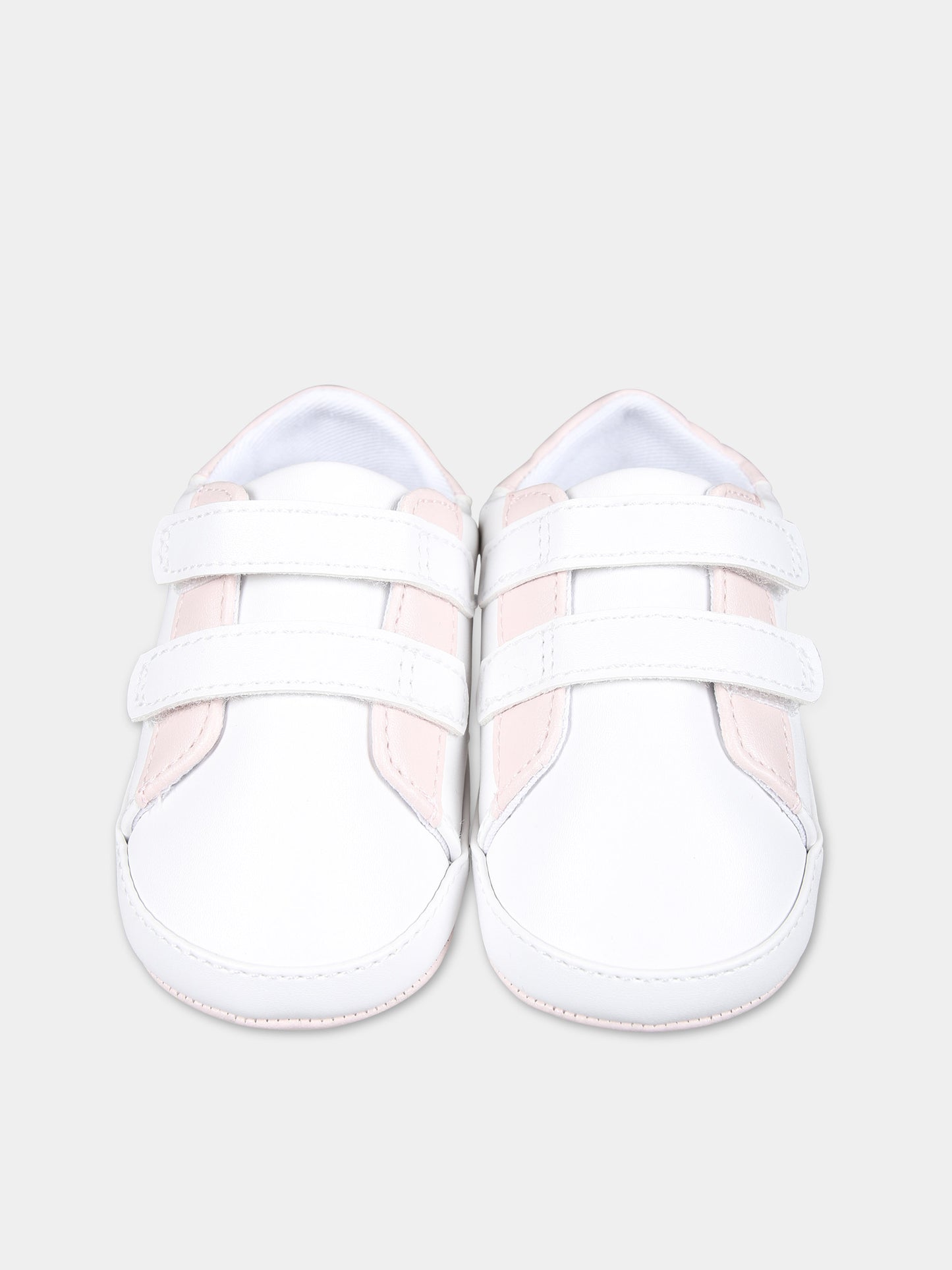 Sneakers bianche per neonata con logo,Calvin Klein Kids,V0A4 80780 1582X134