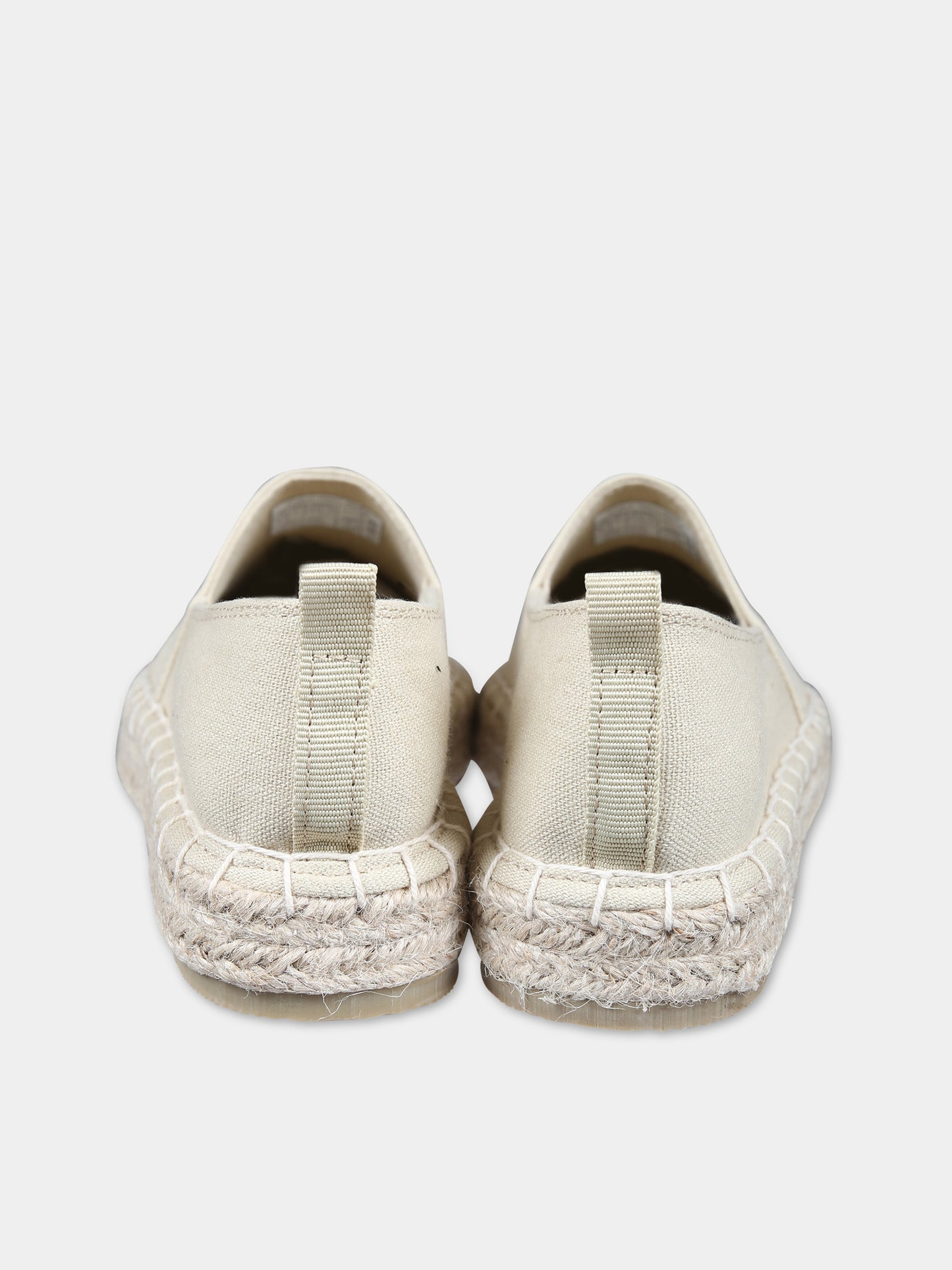 Espadrillas beige per bambina con logo,Calvin Klein Kids,V3A7 80838 0048500