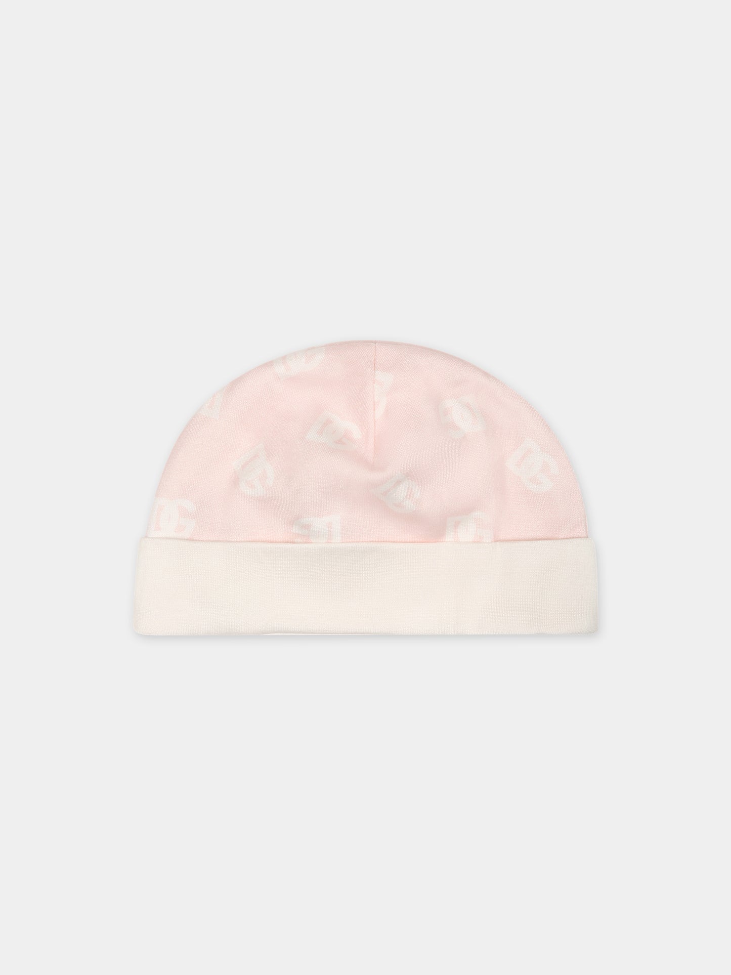 Set rosa per neonata con logo,Dolce & Gabbana Kids,L2JOY9 G7F0V HFVAA