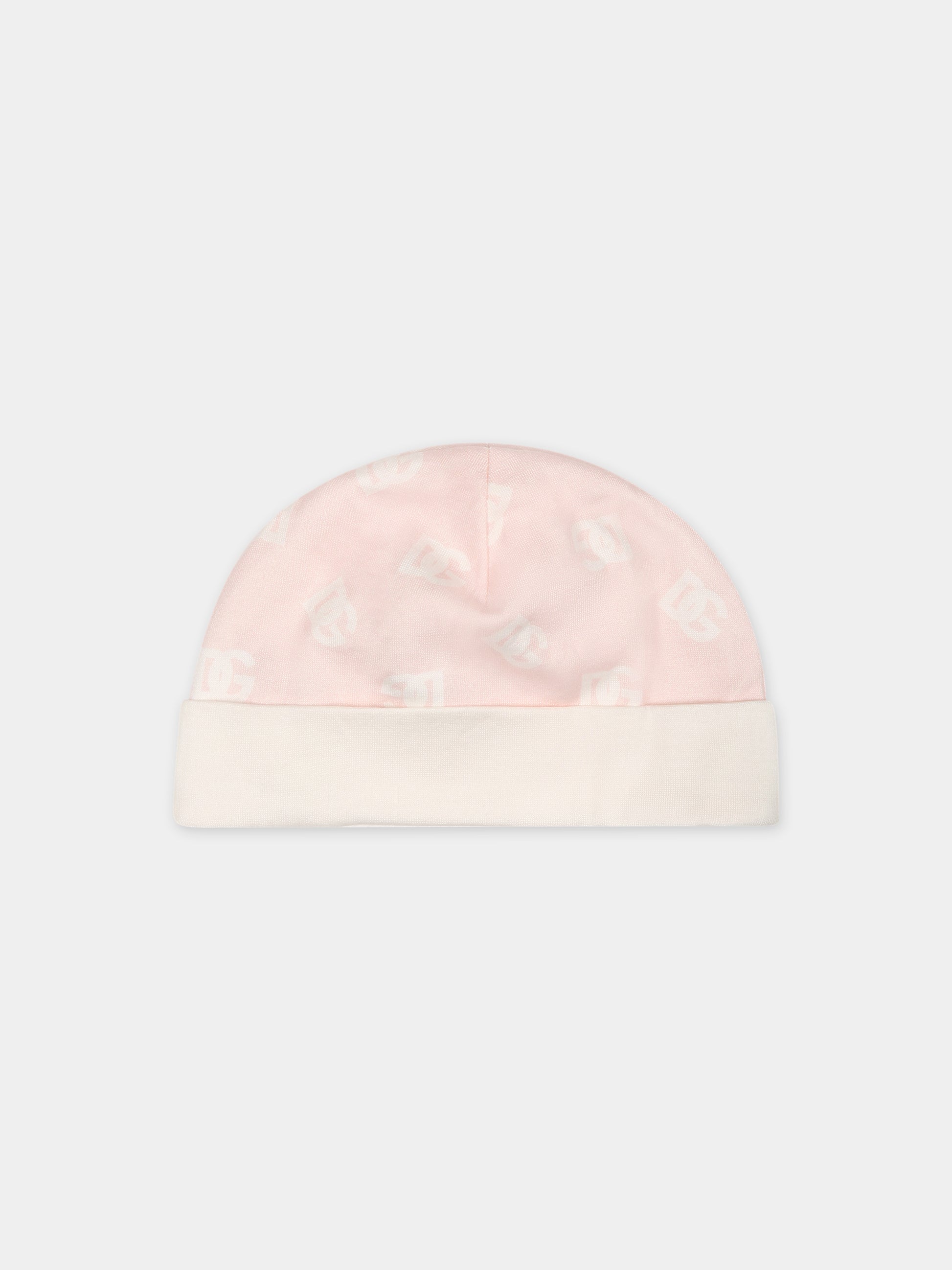 Set rosa per neonata con logo,Dolce & Gabbana Kids,L2JOY9 G7F0V HFVAA