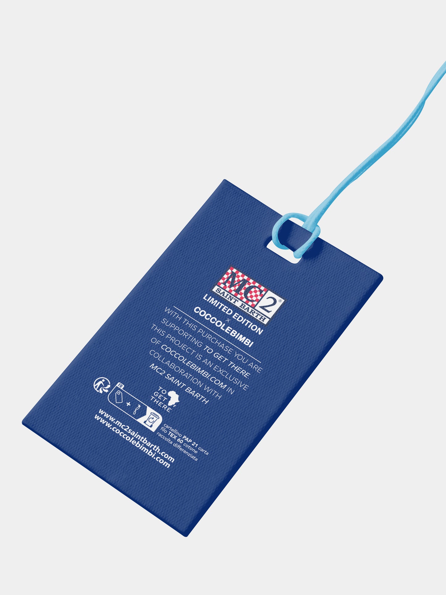 Light blue bag for girl with logo