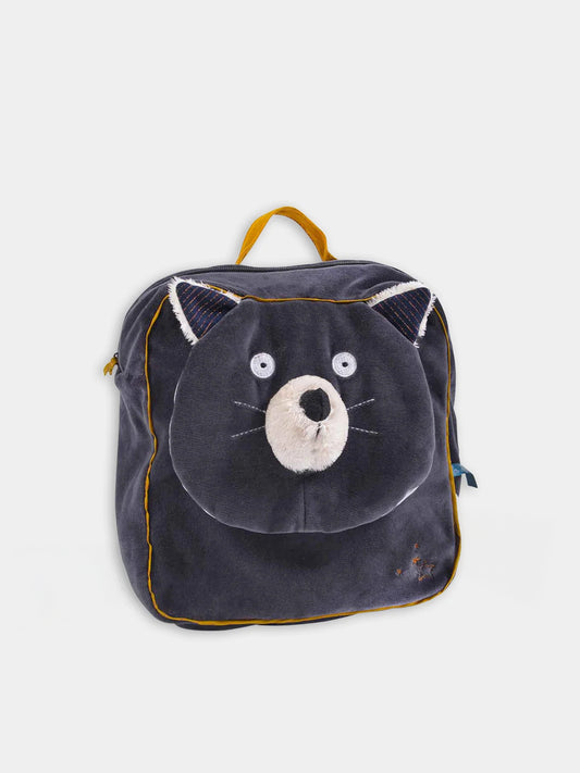 Zainetto blu per bambini  con gattino,Moulin Roty,666070