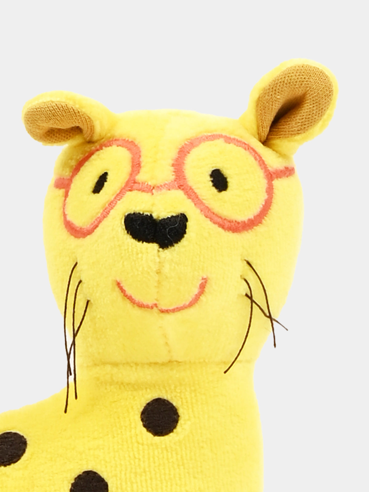 Yellow polka dot leopard plush for kids