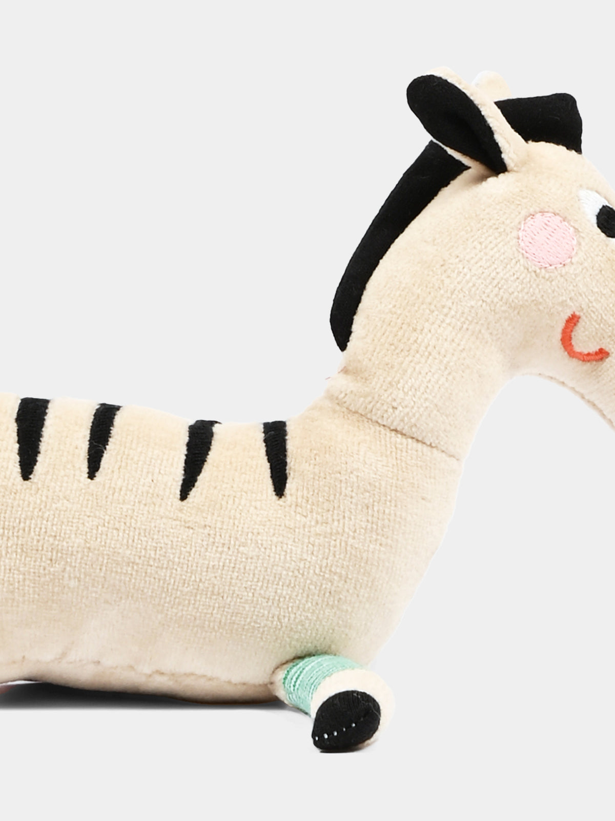 Ivory striped zebra plush toy for kids