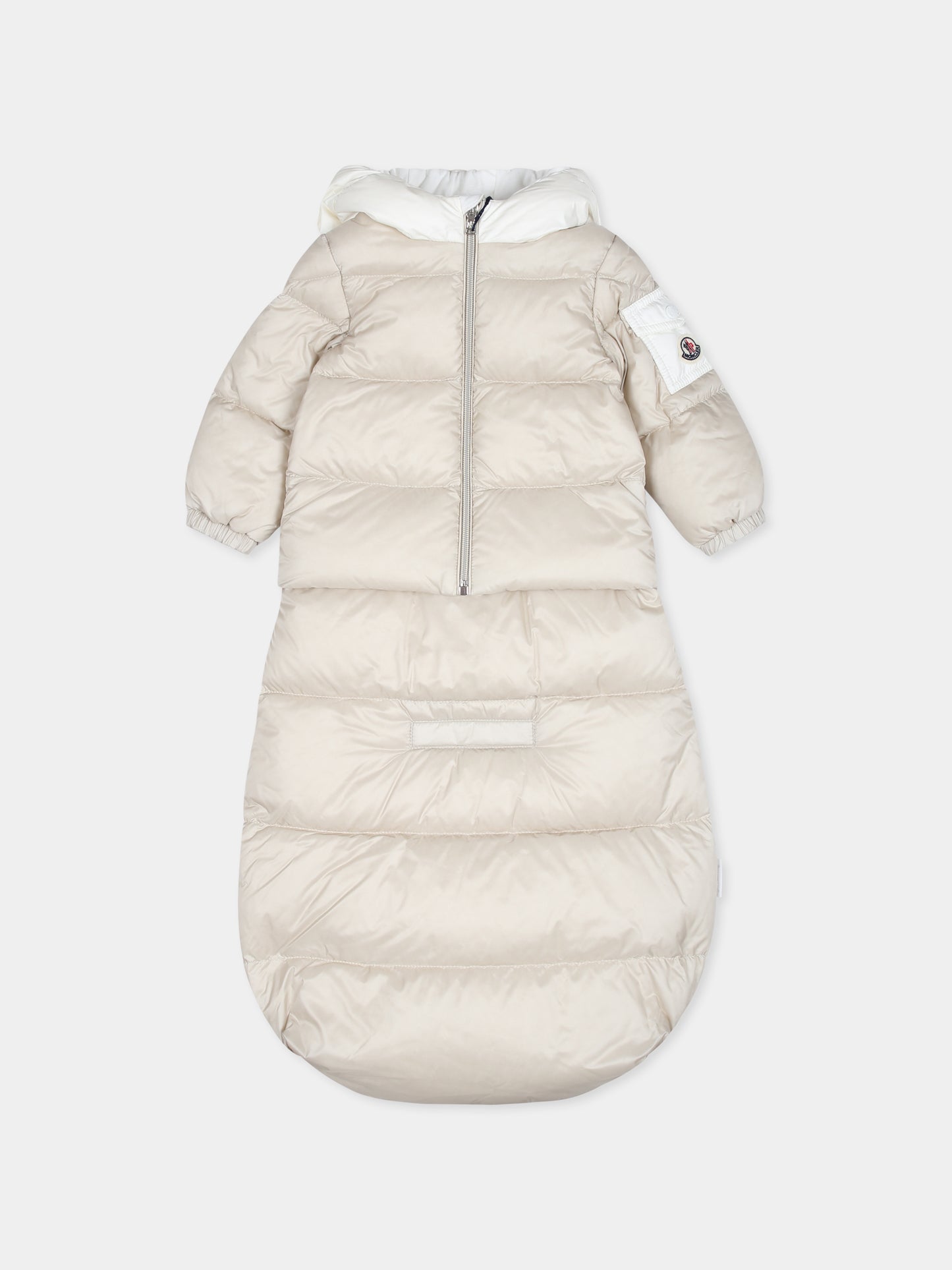 Sacco nanna Ueno avorio per neonati con logo,Moncler Kids,J2951 1F00003 595FE 268