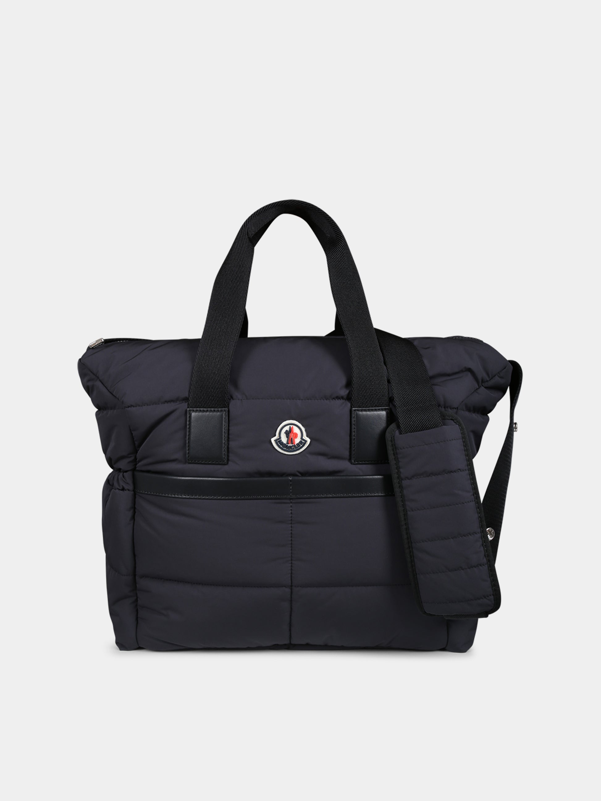 Borsa mamma nera per neonati con logo,Moncler Kids,J2951 5D00001 M3556 999