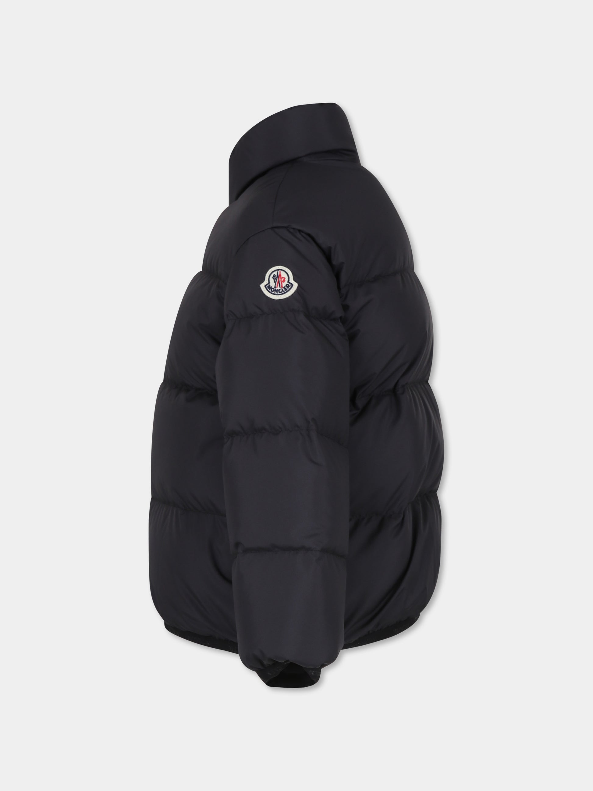 Piumino Abbadia nero per bambina con logo,Moncler Kids,J2954 1A00036 54A81 999