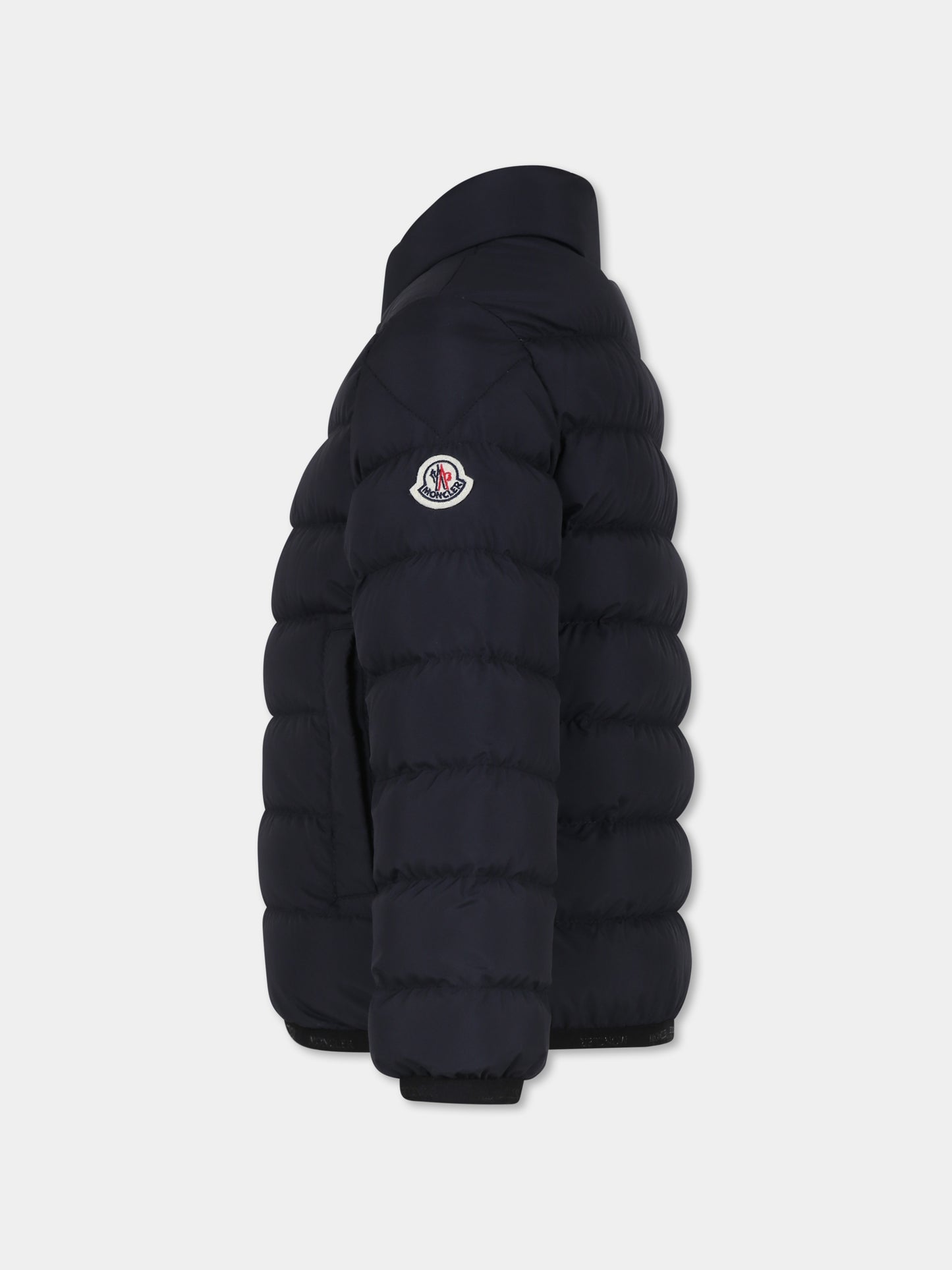 Piumino Baudinet blu per bambino con logo,Moncler Kids,J2954 1A00078 54A81 778