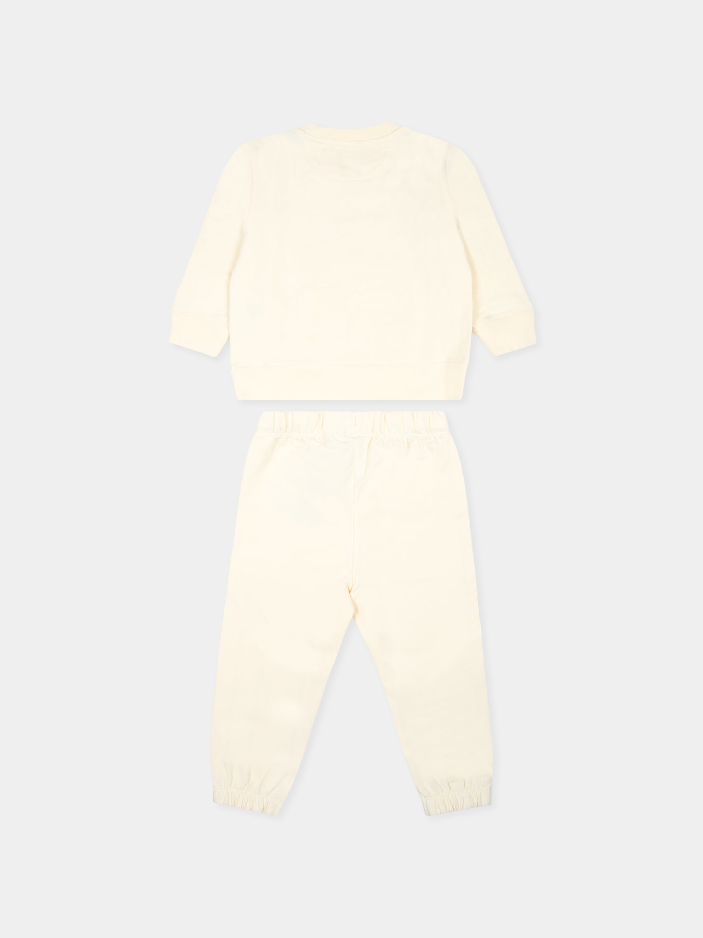 Completo sportivo avorio con logo per neonata,Calvin Klein Kids,IN0IN00017J 0F4