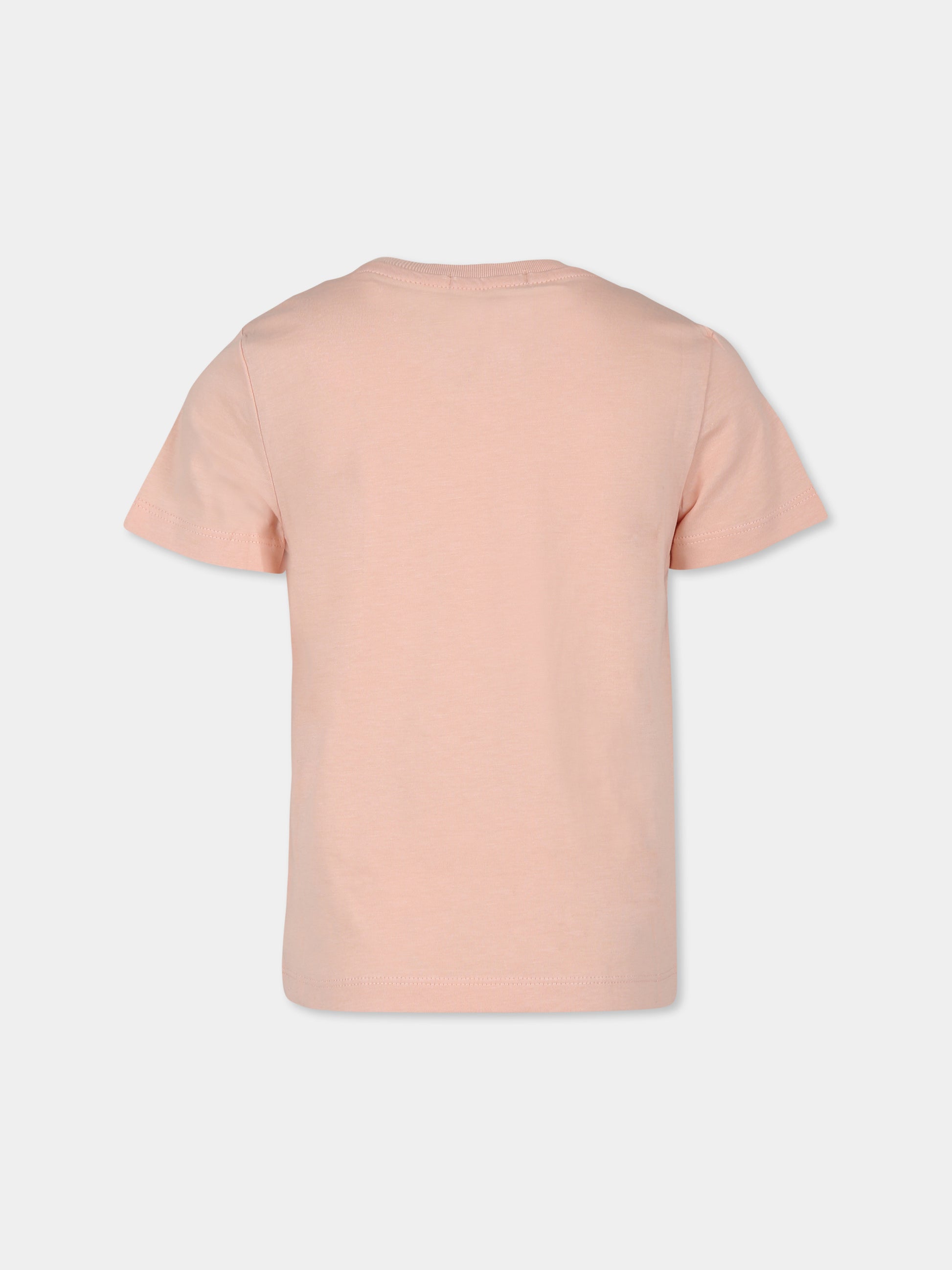 T-shirt rosa per bambini con logo,Calvin Klein Kids,IU0IU00460J TFC