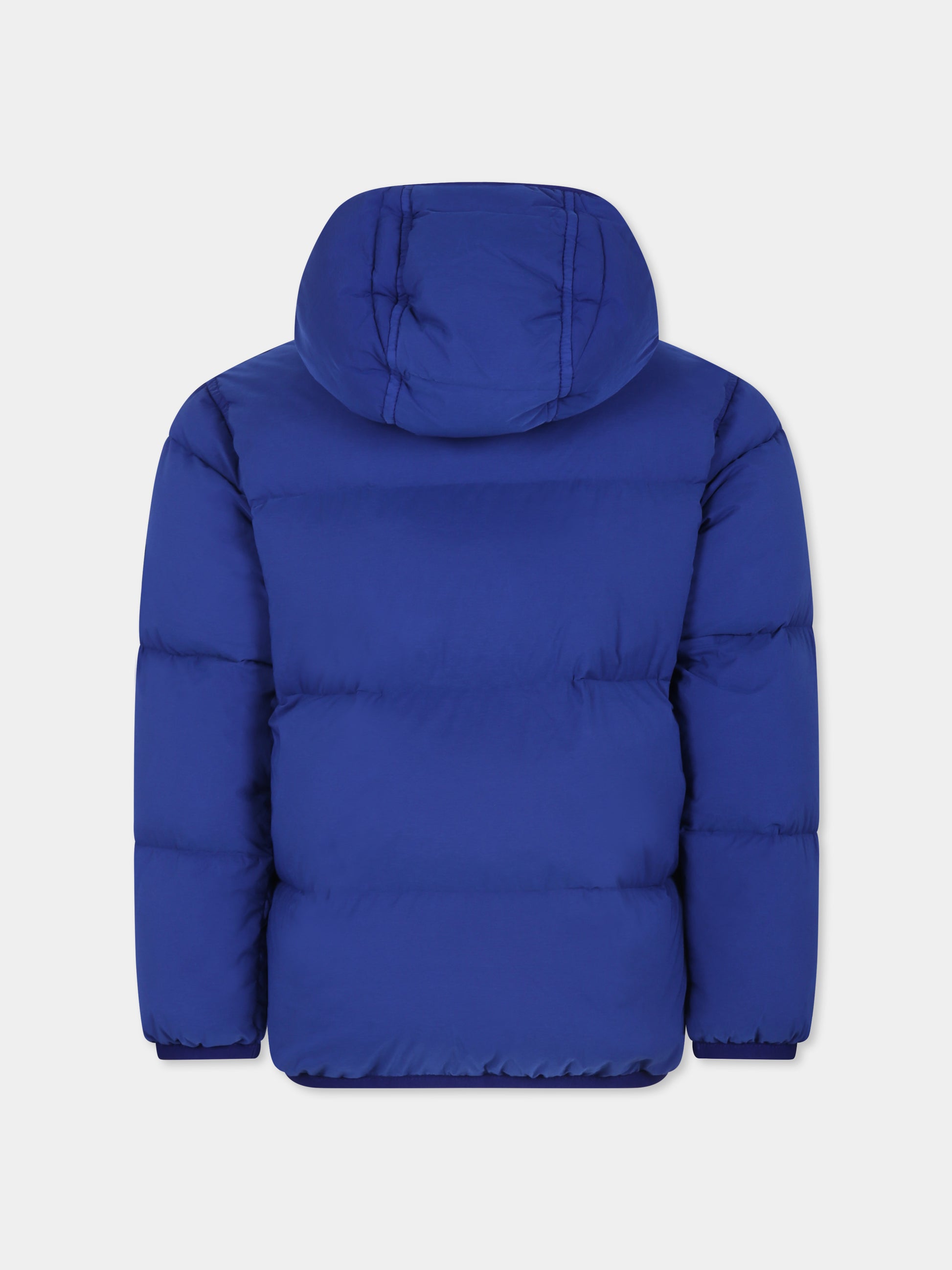 Piumino azzurro per bambino con bussola,Stone Island Junior,811640328 V0022