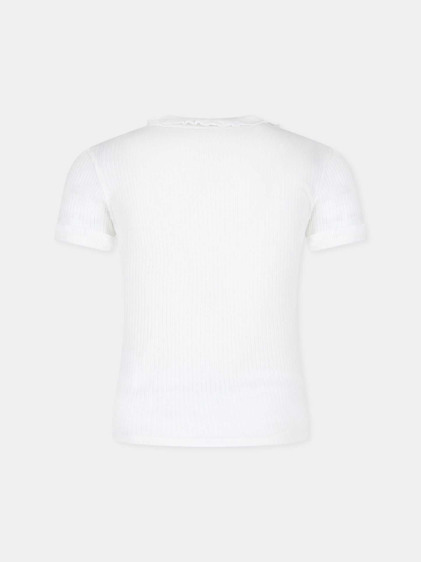 Polo bianca per bambina con ciliegie,Bonpoint,P04GTSK00005 102